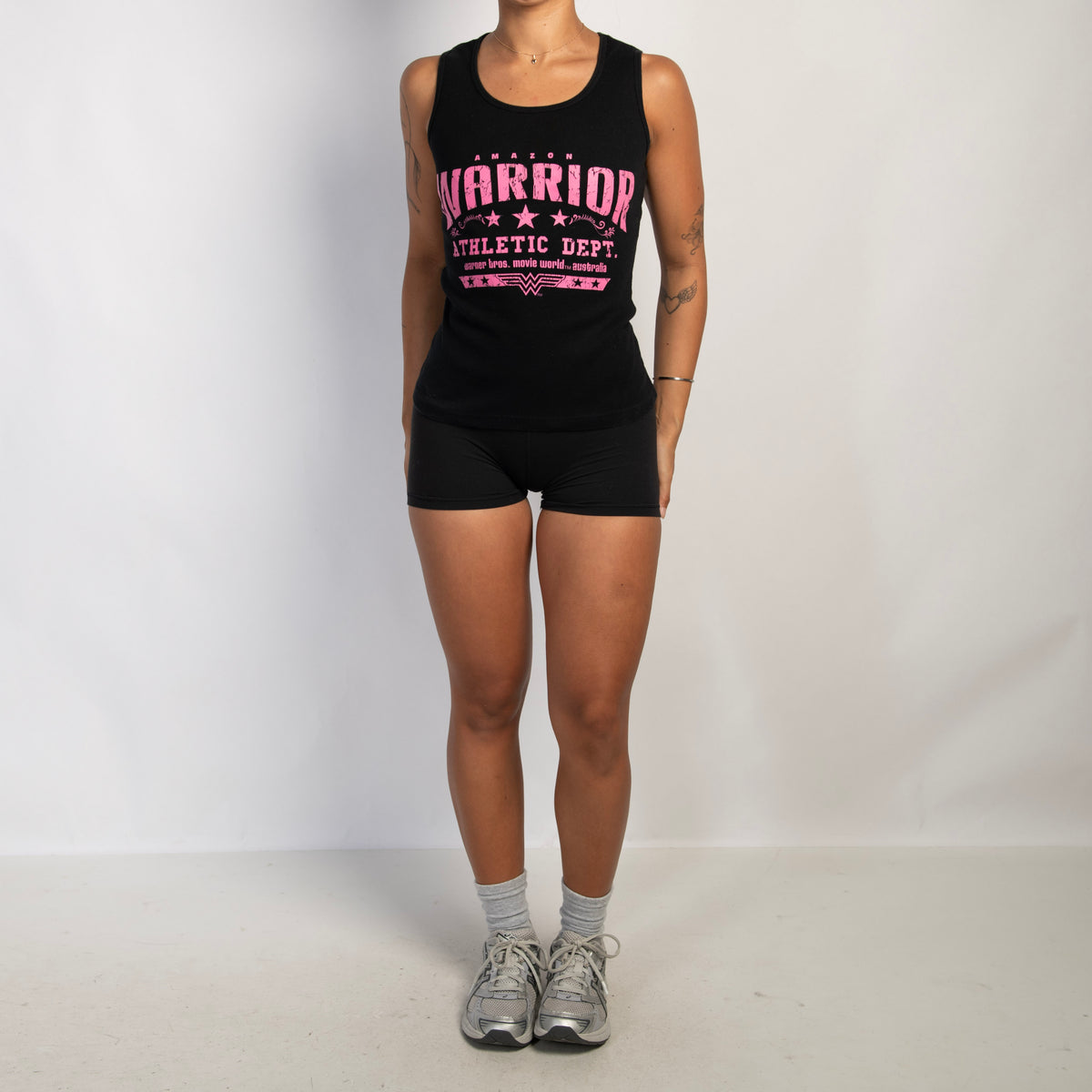 BLACK COTTON TANK TOP
