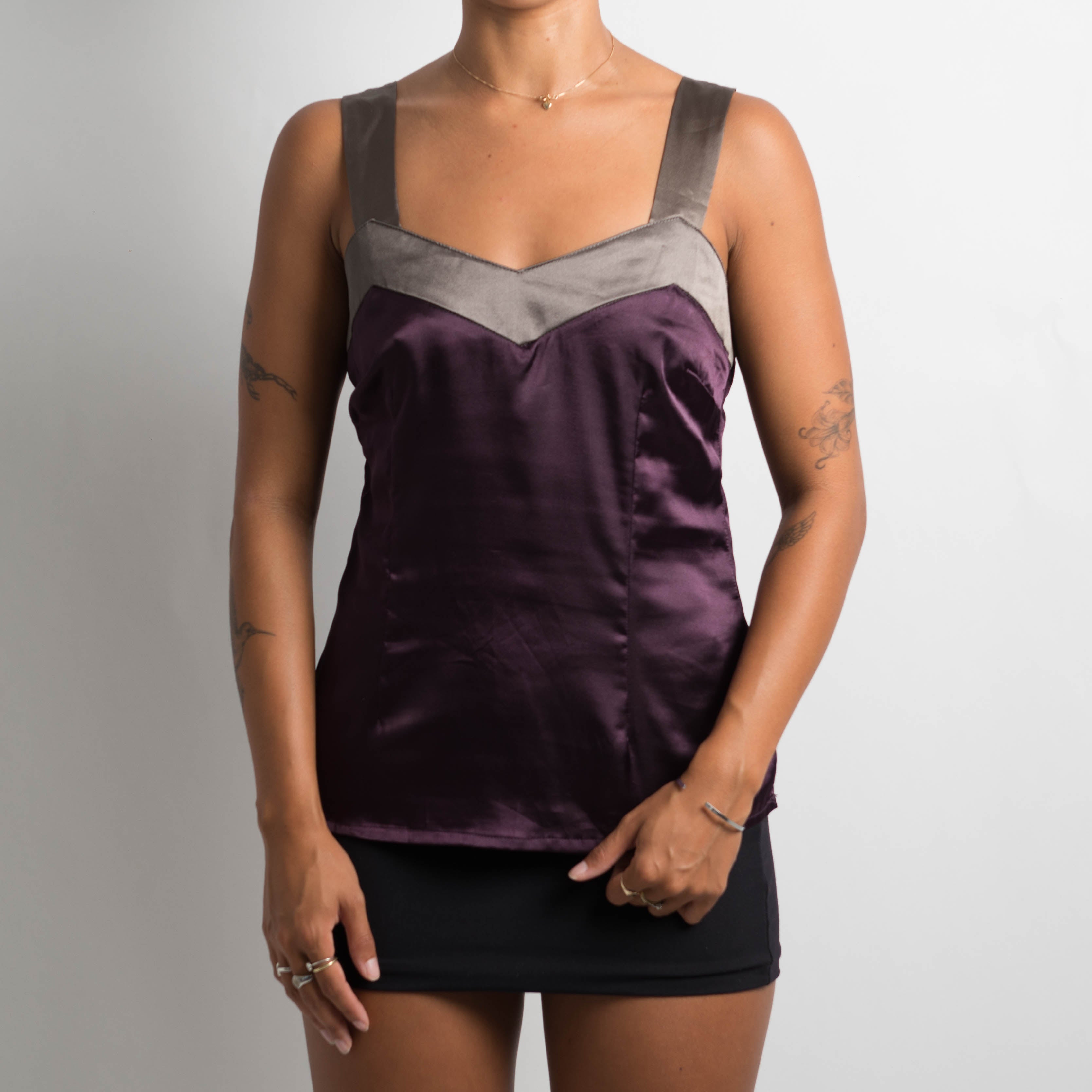 SATIN CONTRAST CAMISOLE