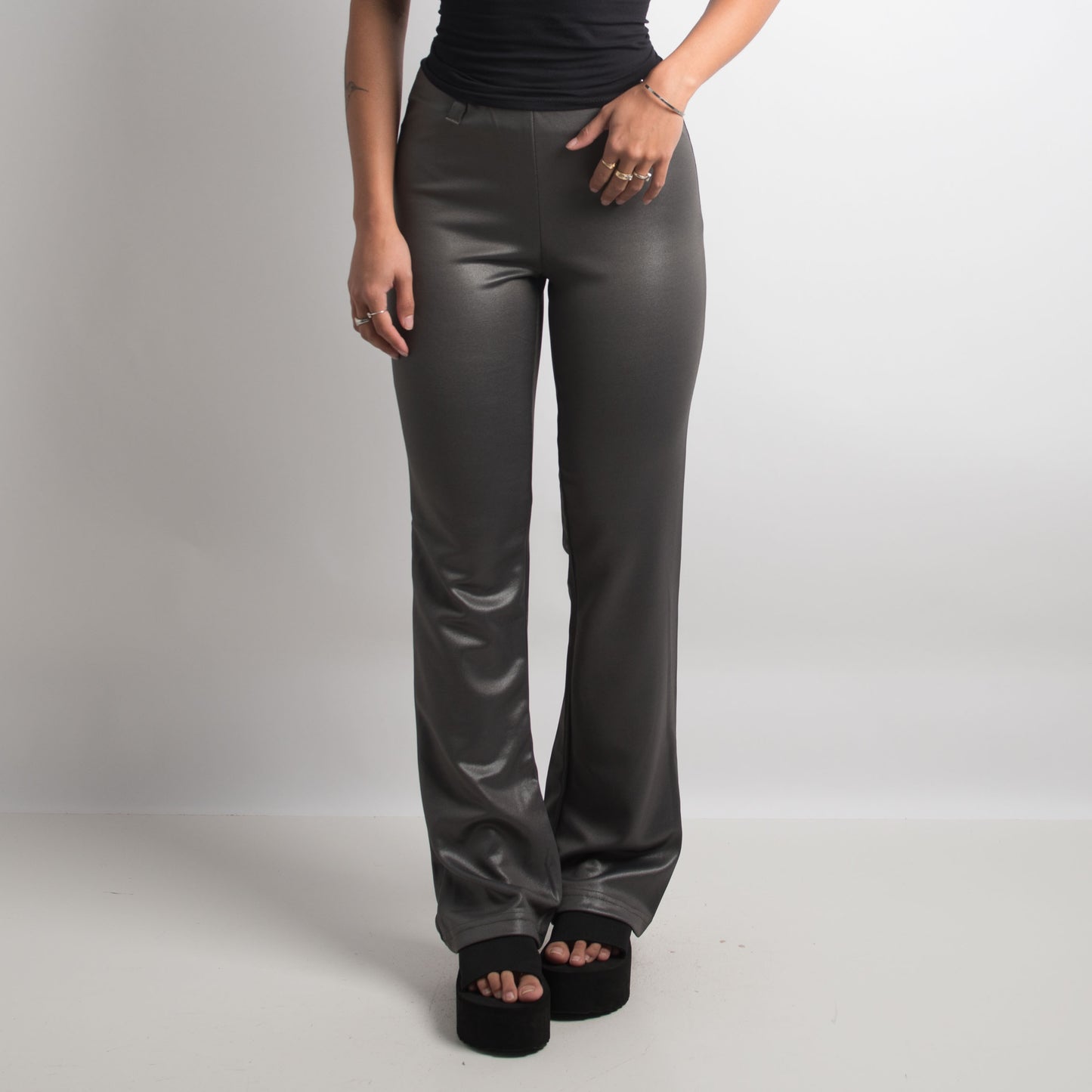 OLIVE GREEN Y2K SHIMMER PANT