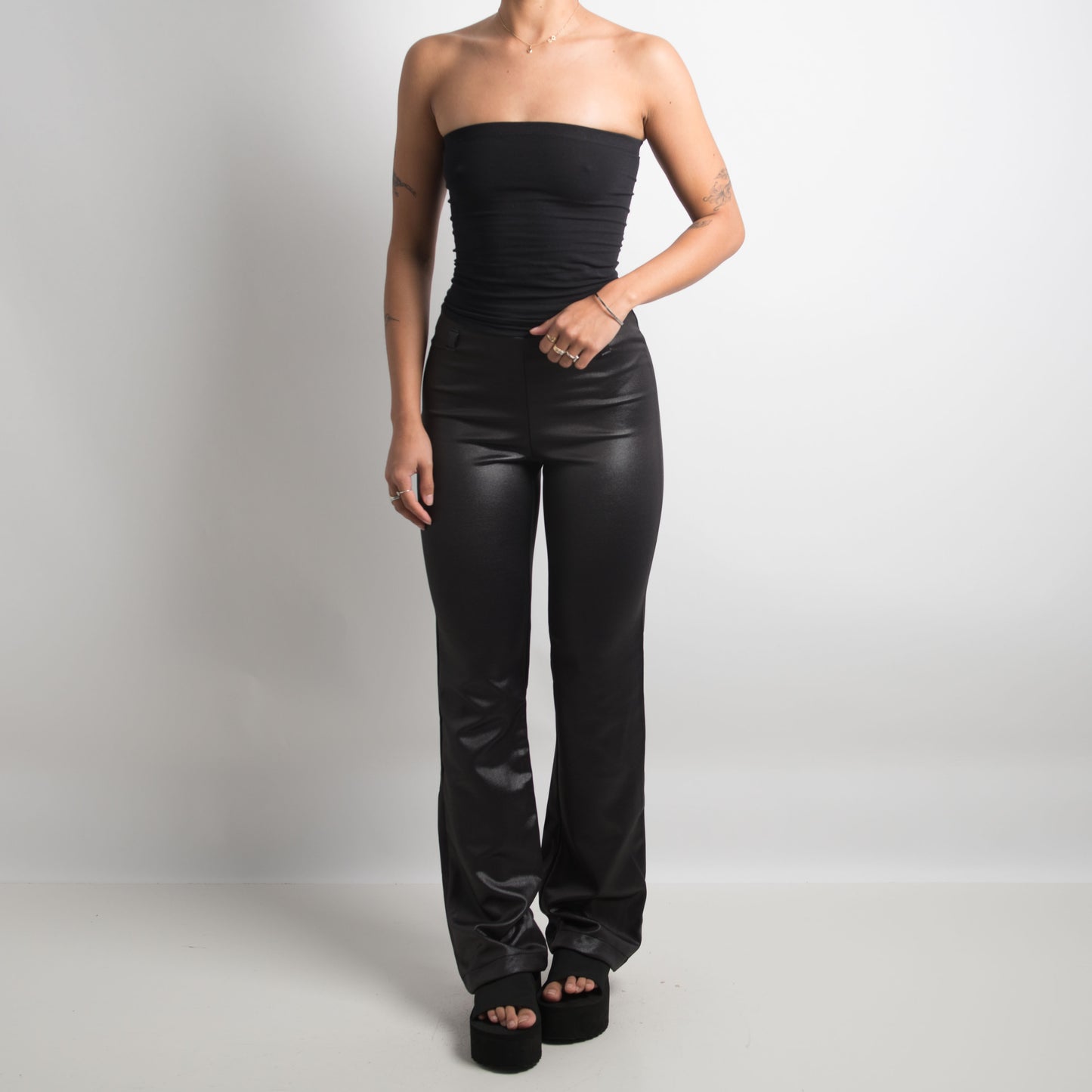 GUNMETAL Y2K SHIMMER PANT