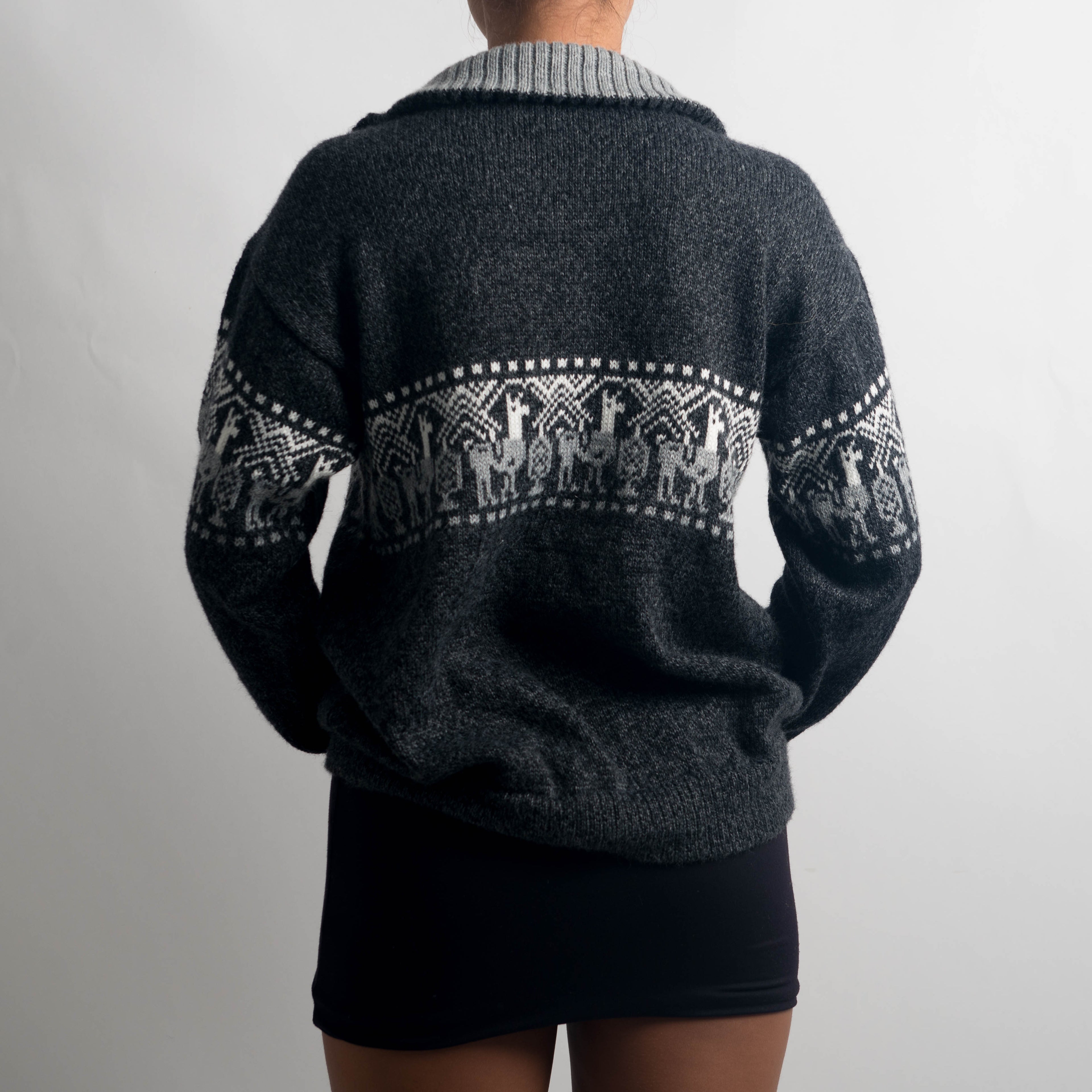 KNIT QUARTER ZIP SWEATER