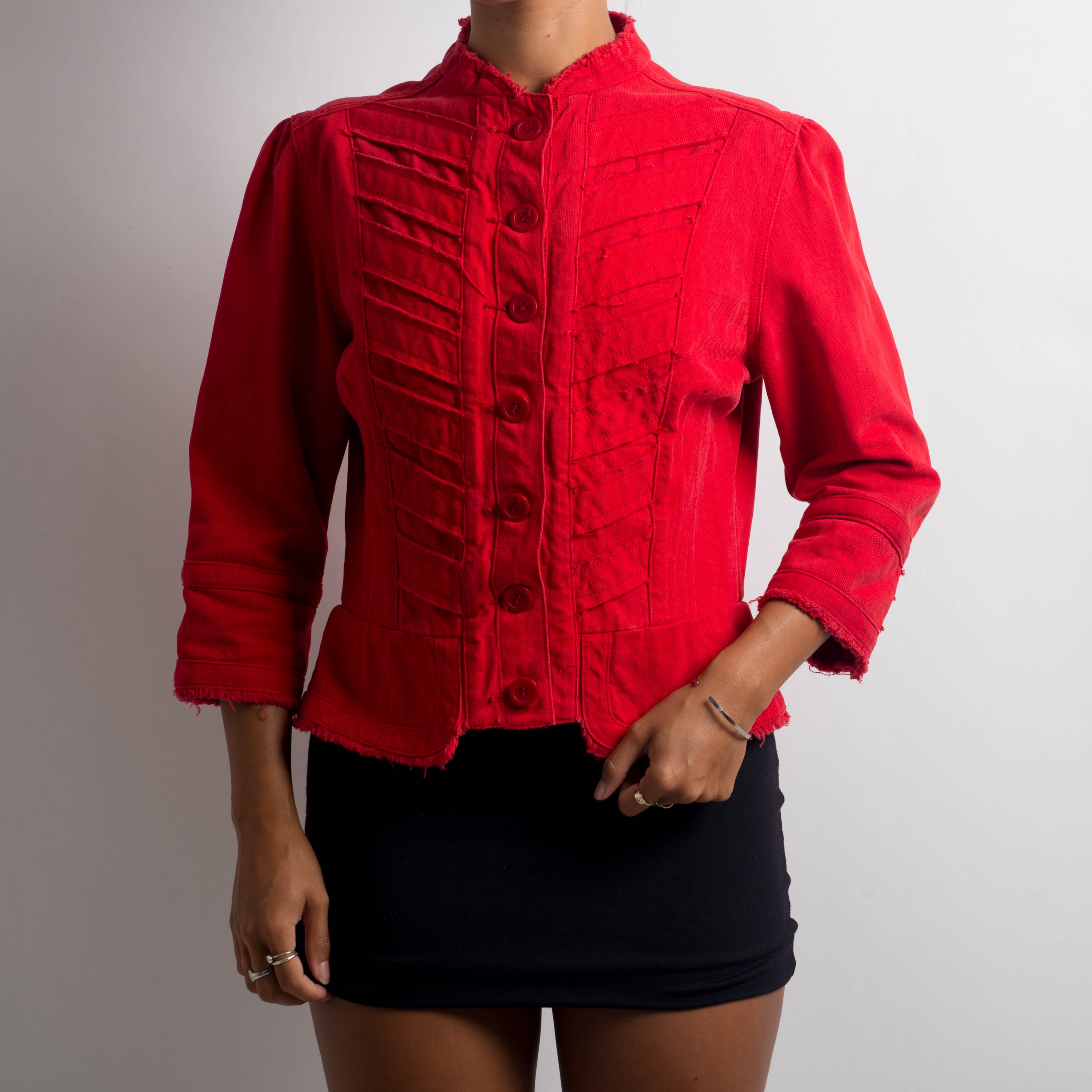 RED DENIM JACKET
