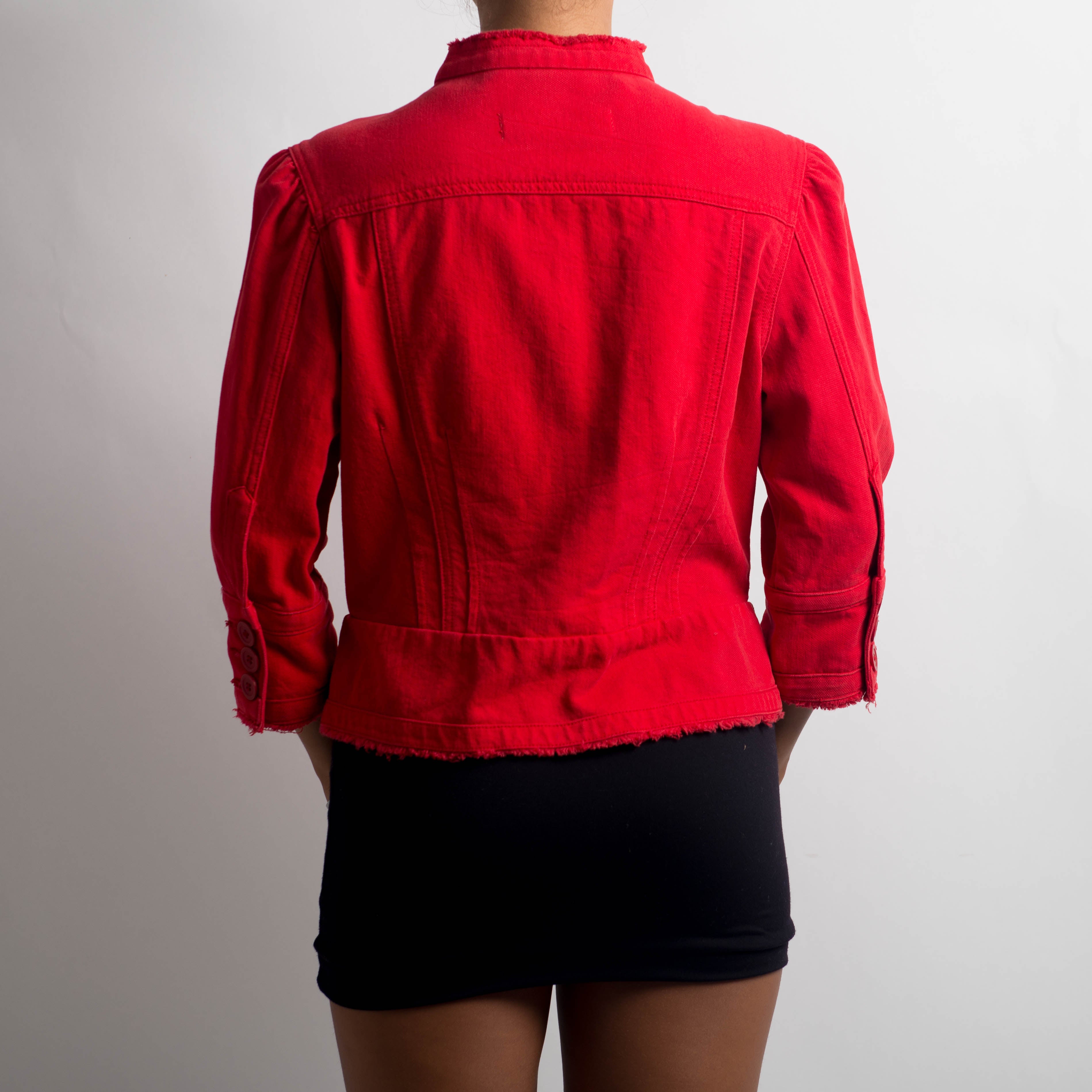 RED DENIM JACKET