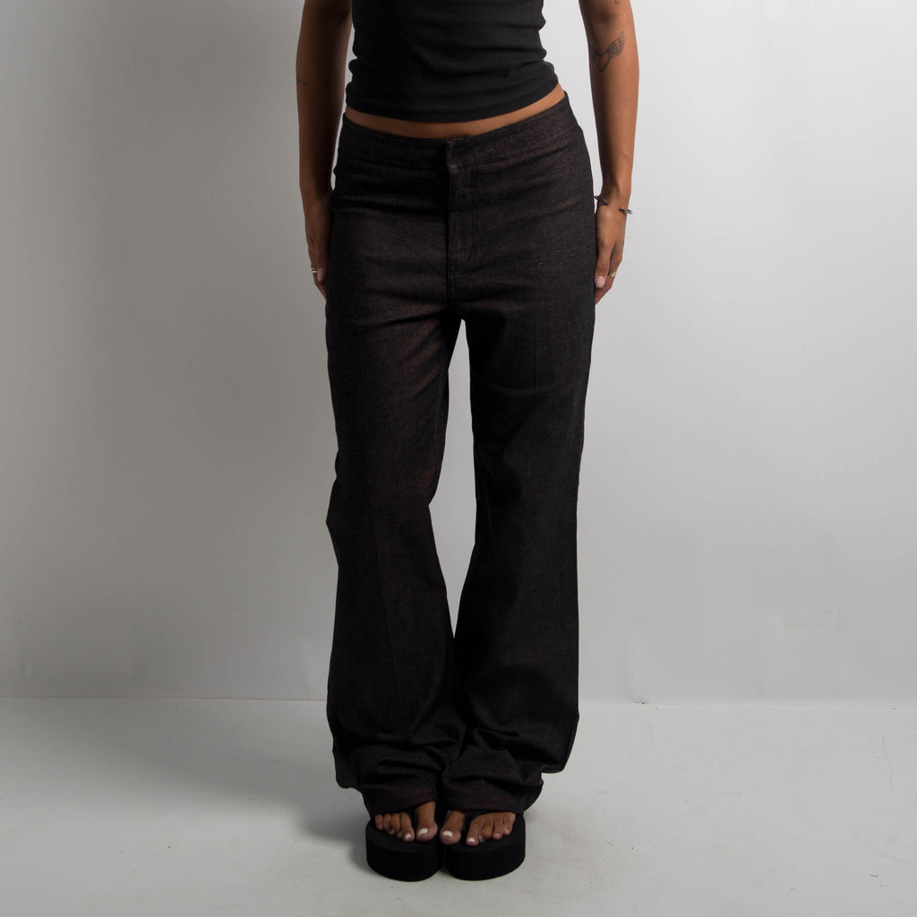 SUBTLE METALLIC BOOTCUT PANTS