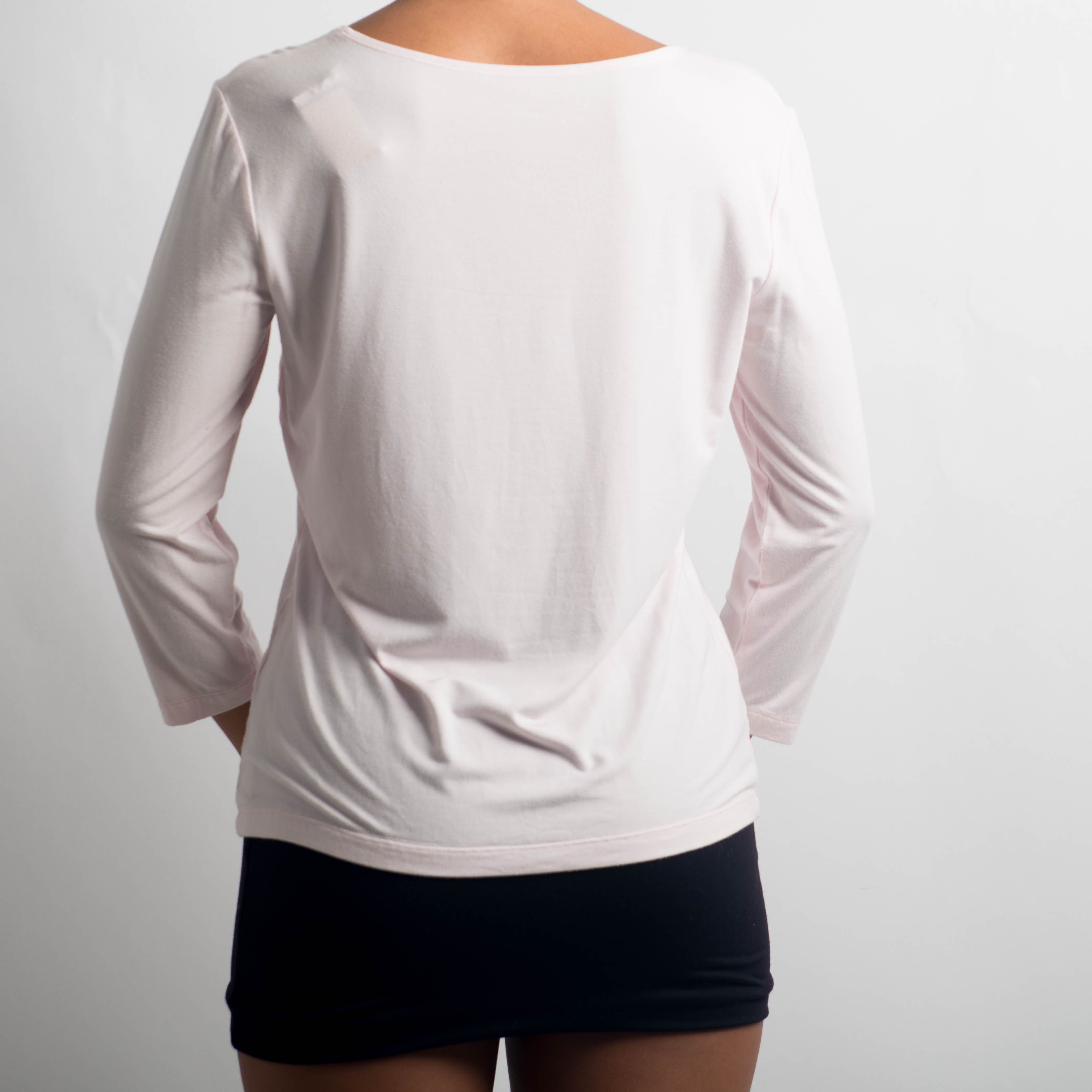 PALE PINK 3/4 SLEEVE TOP