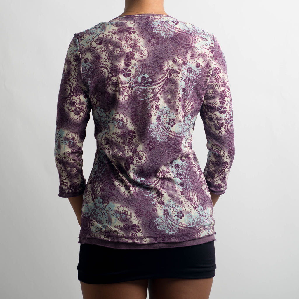 PURPLE MESH PATTERN TOP