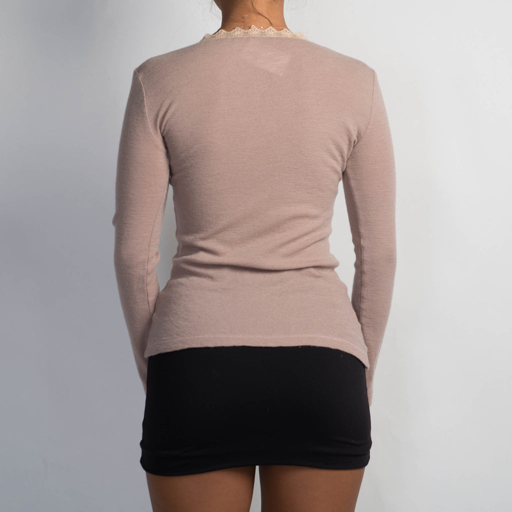 DUSTY PINK WOOL TOP