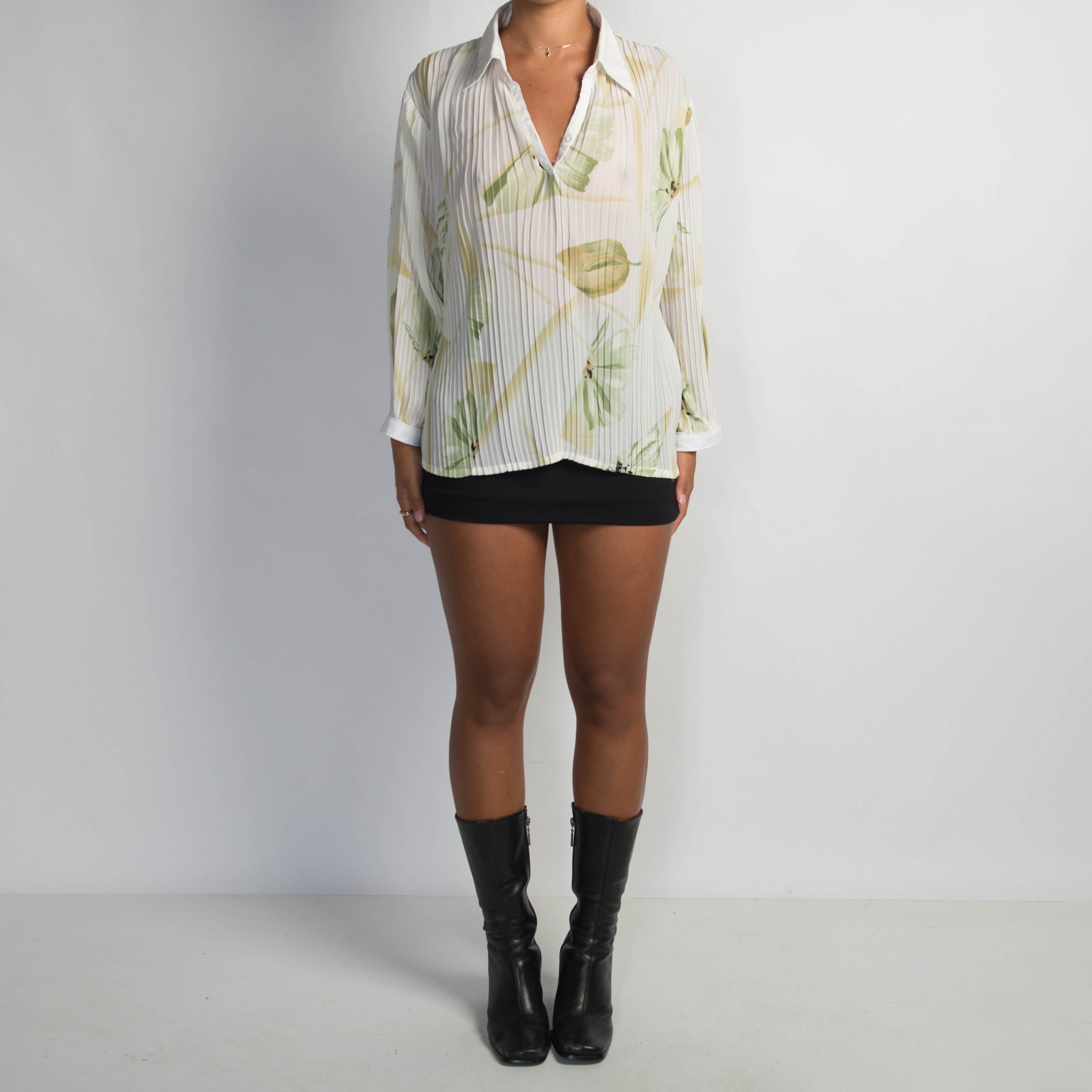 SHEER FLORAL BLOUSE