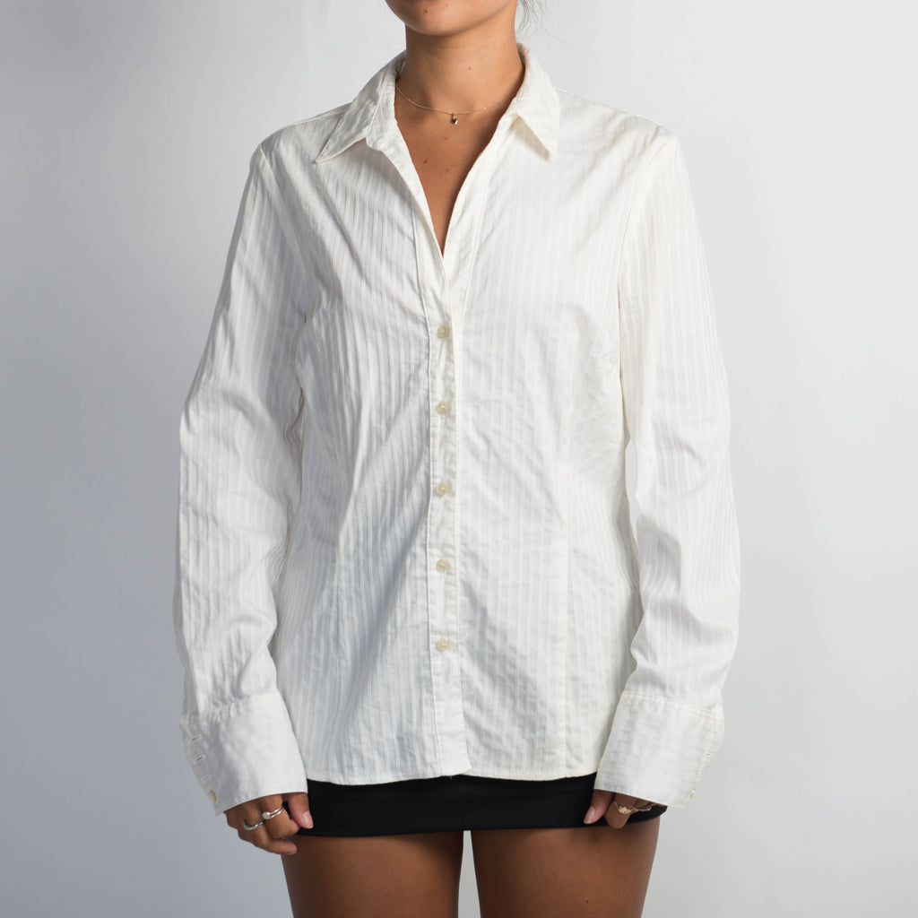 WHITE STRIPE BLOUSE