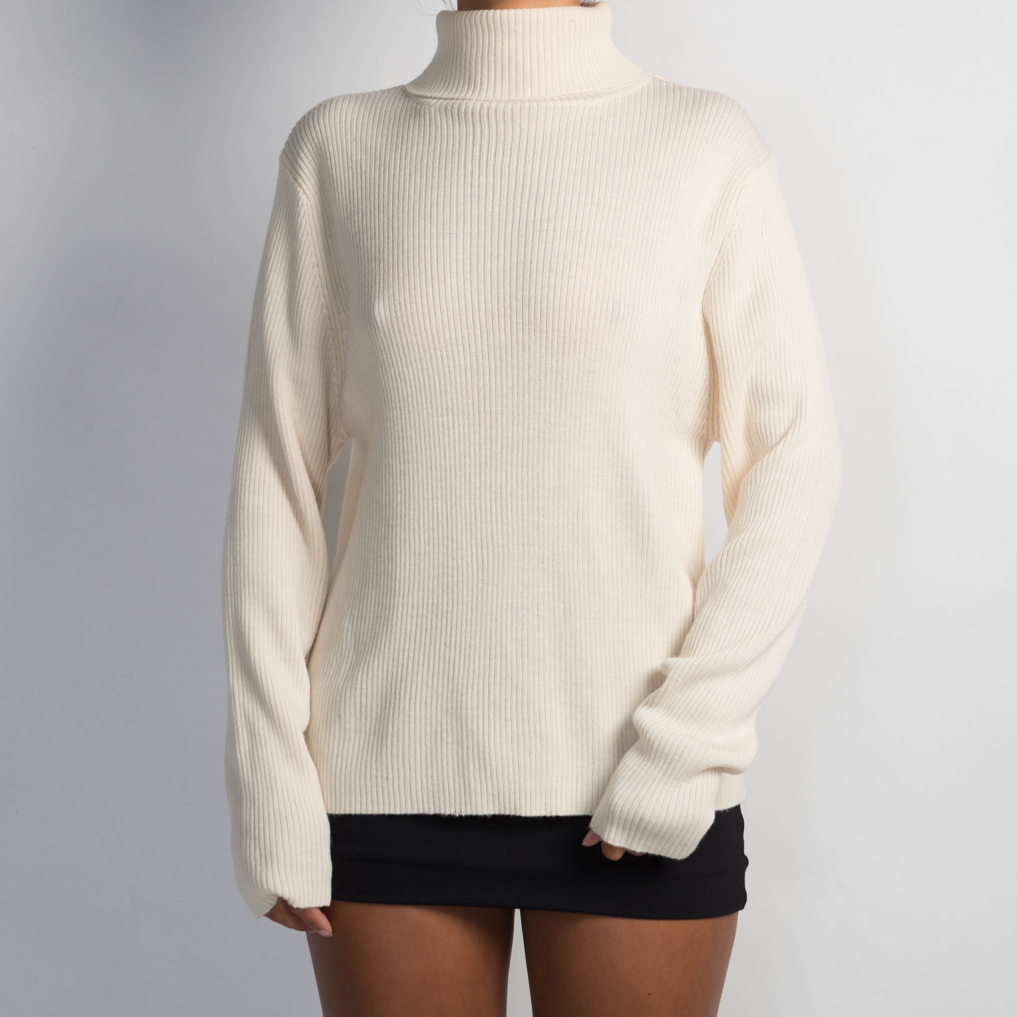 CREAM RIB KNIT TOP