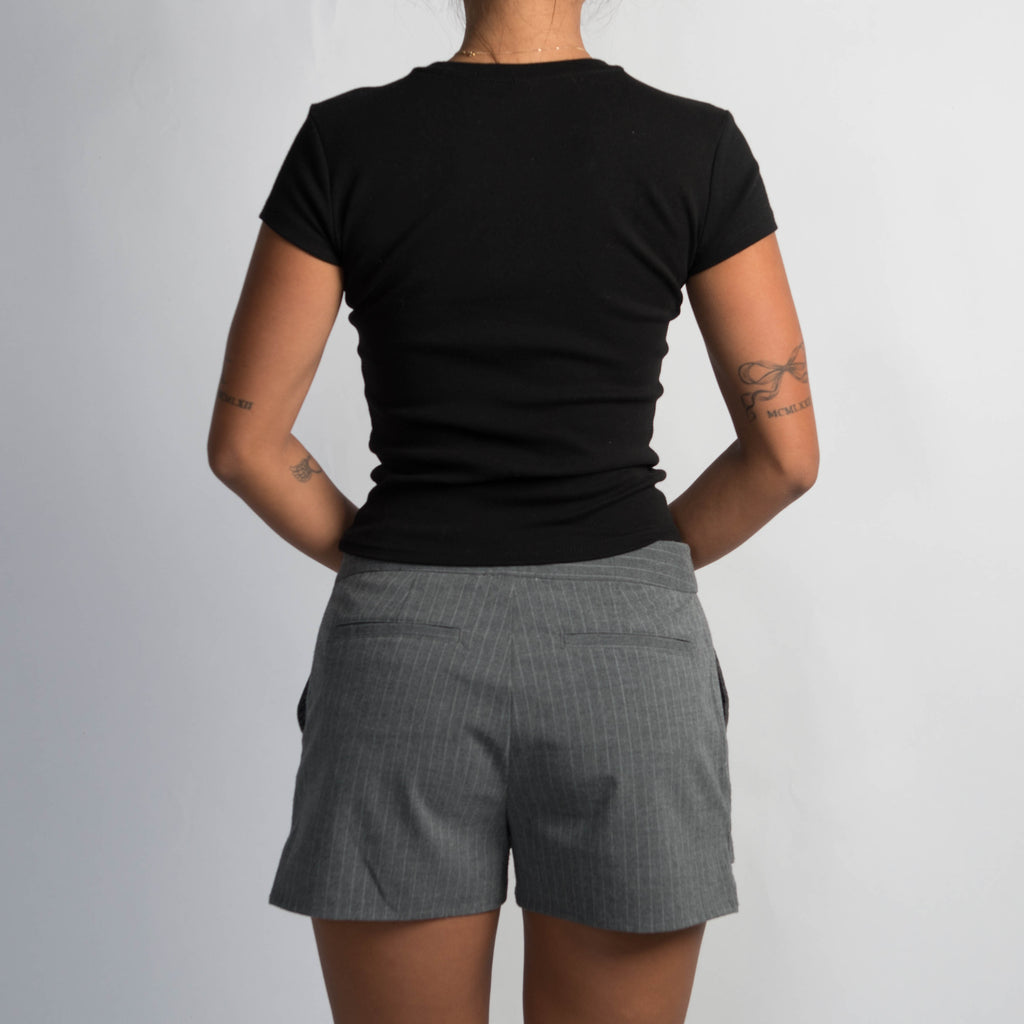 GREY STRIPE SKORT