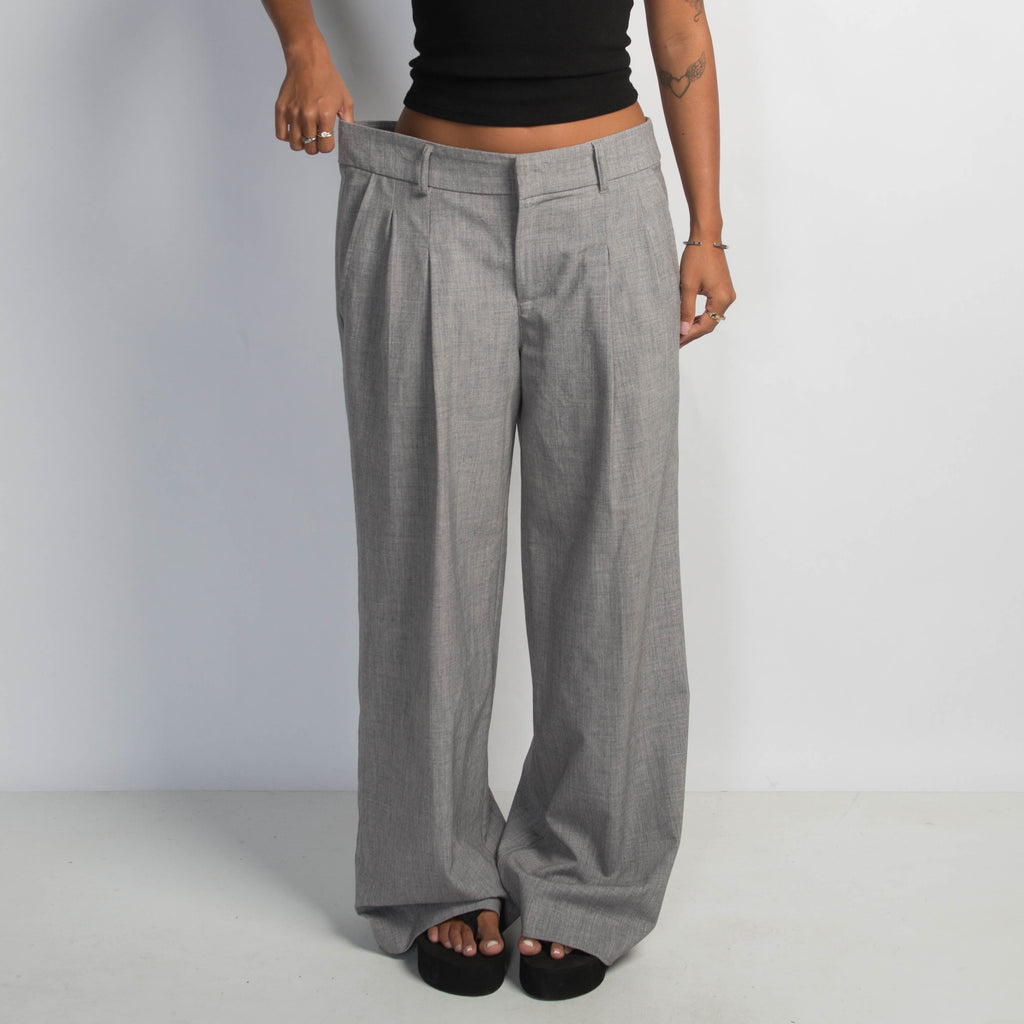 GREY WIDE LEG TROUSERS