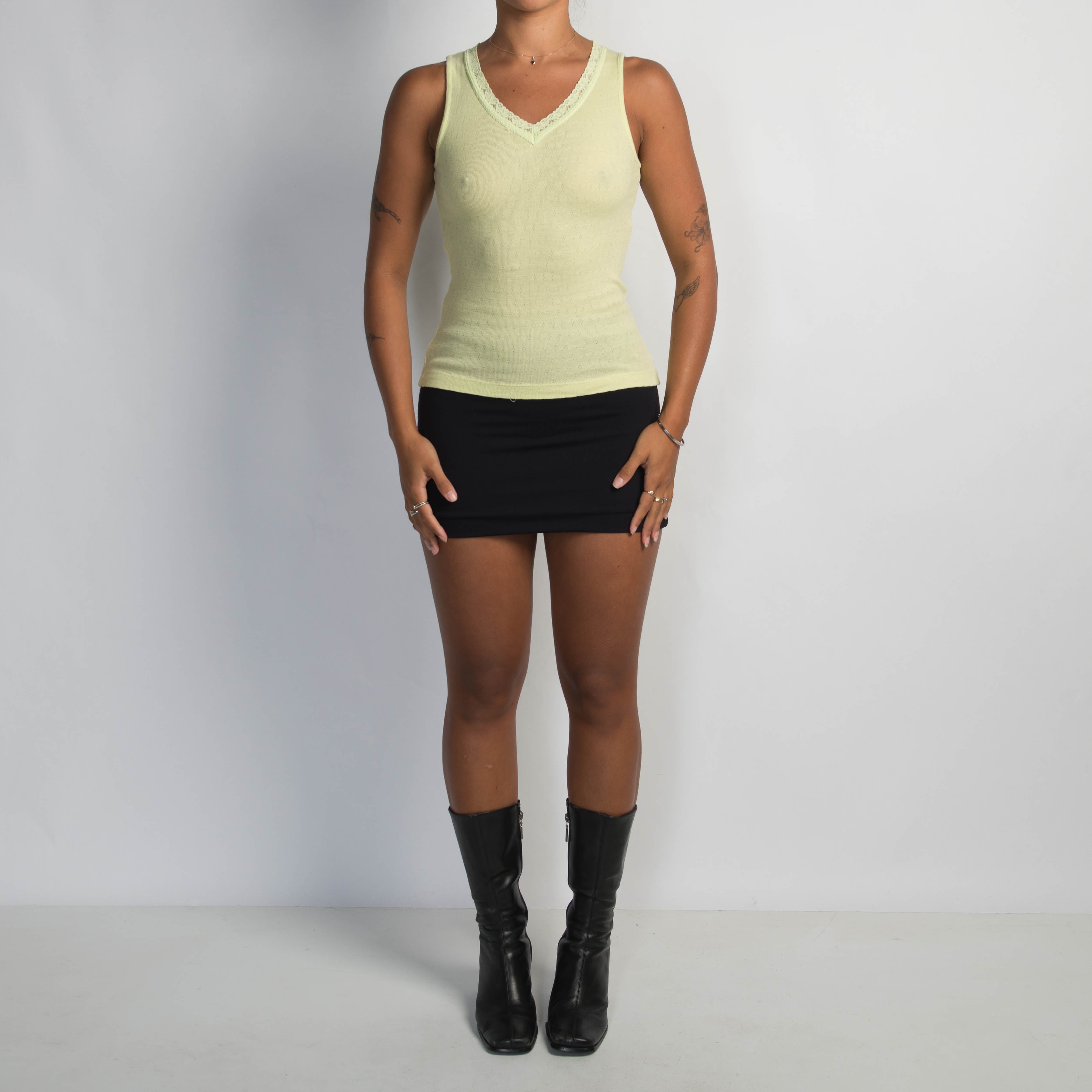 LIME POINTELLE CAMISOLE