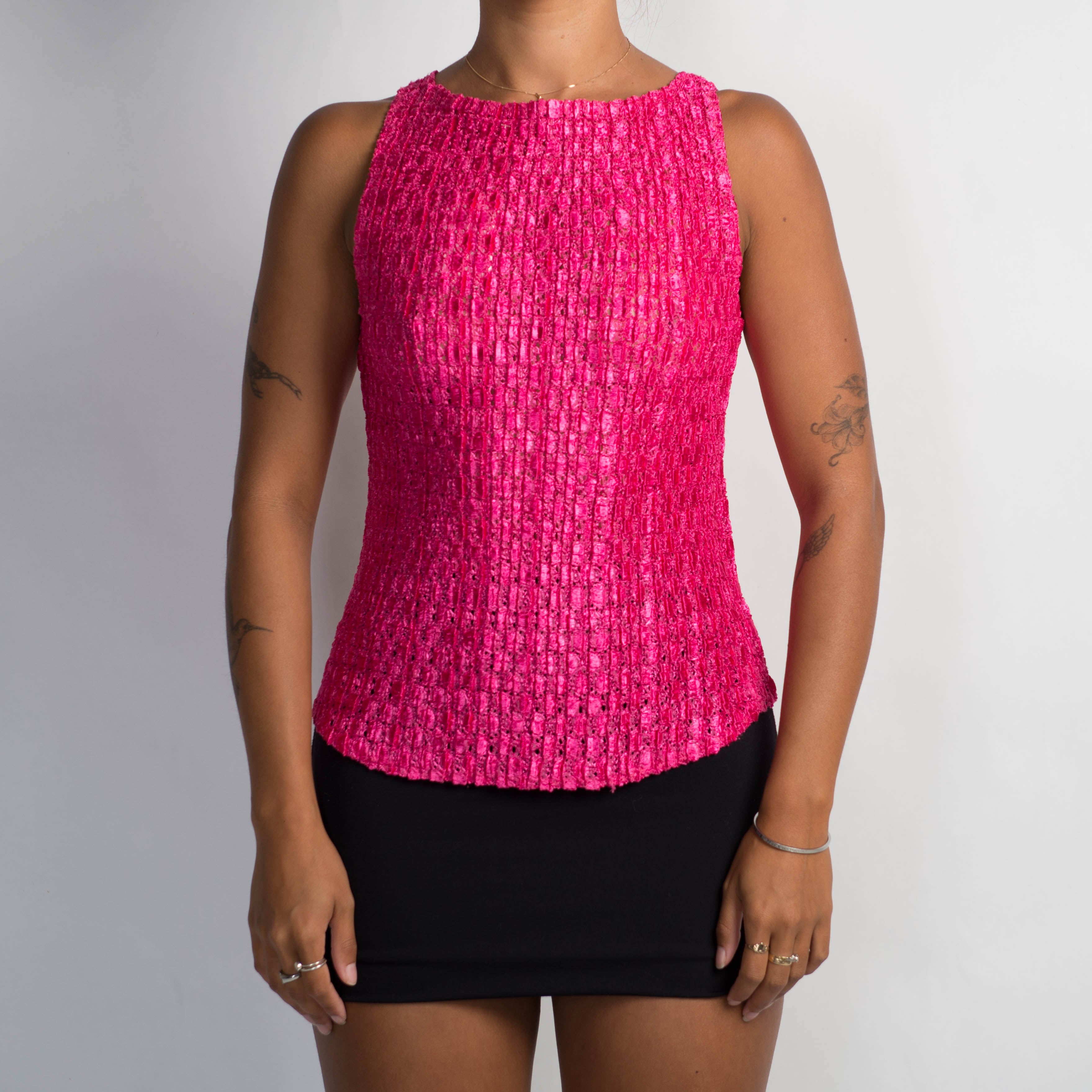 PINK TEXTURED TOP
