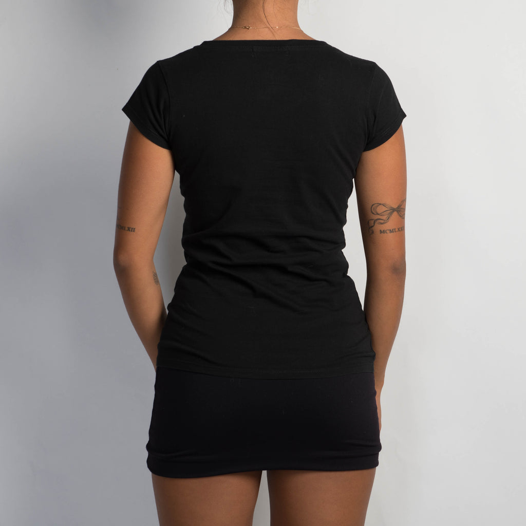 BLACK BEDAZZLED BABY TEE