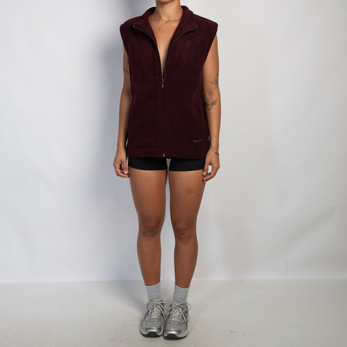 MAROON FLEECE GILET