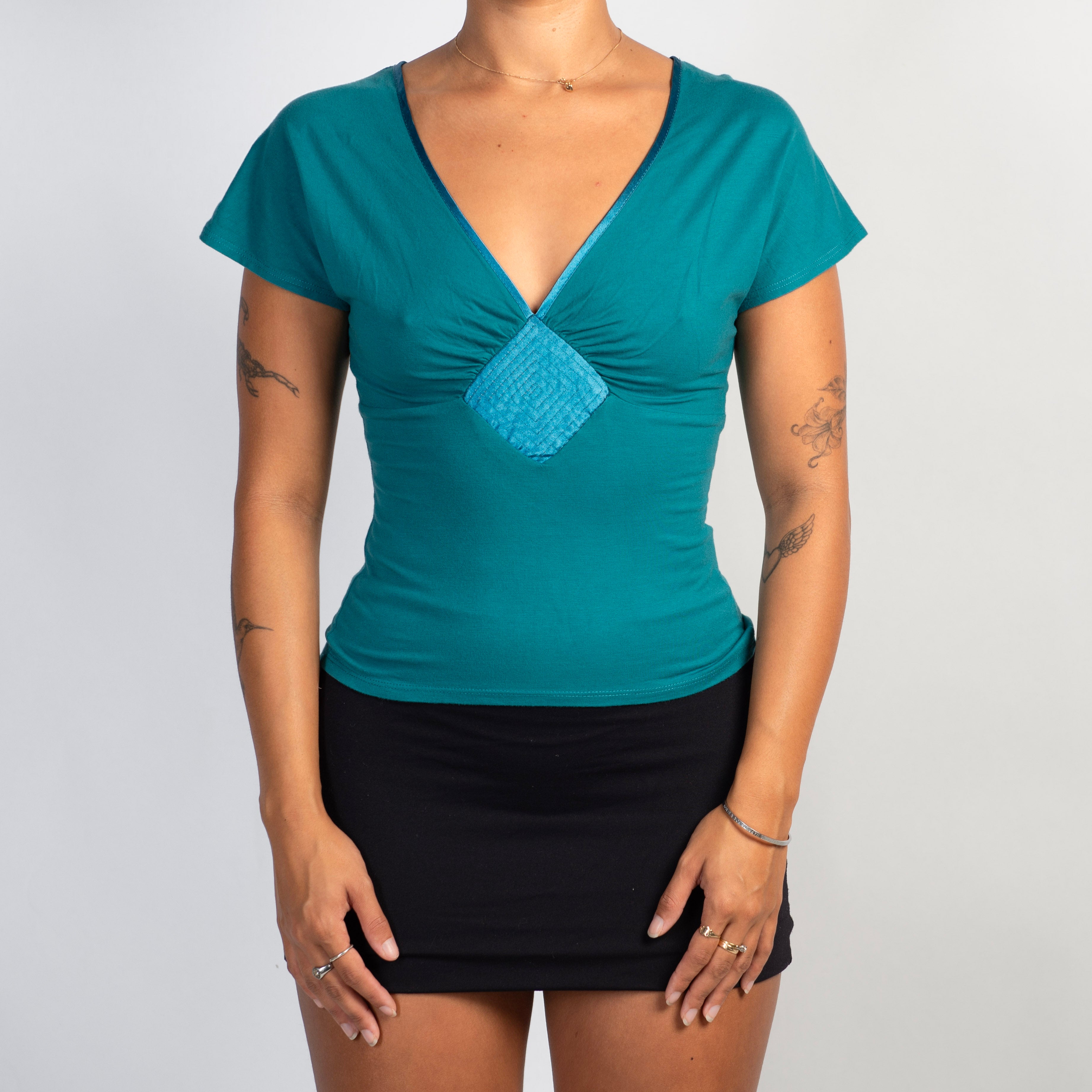 TURQOUISE STRETCH TOP