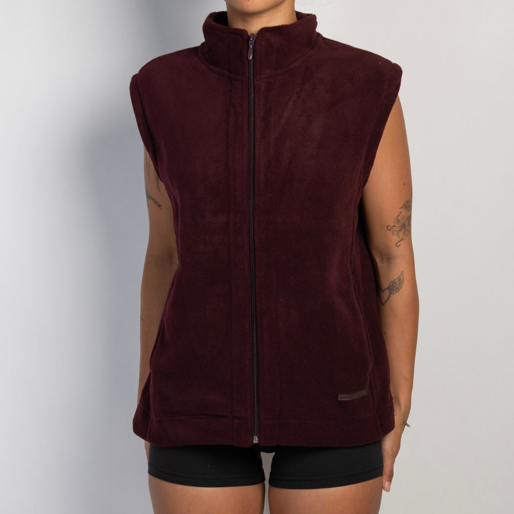 MAROON FLEECE GILET