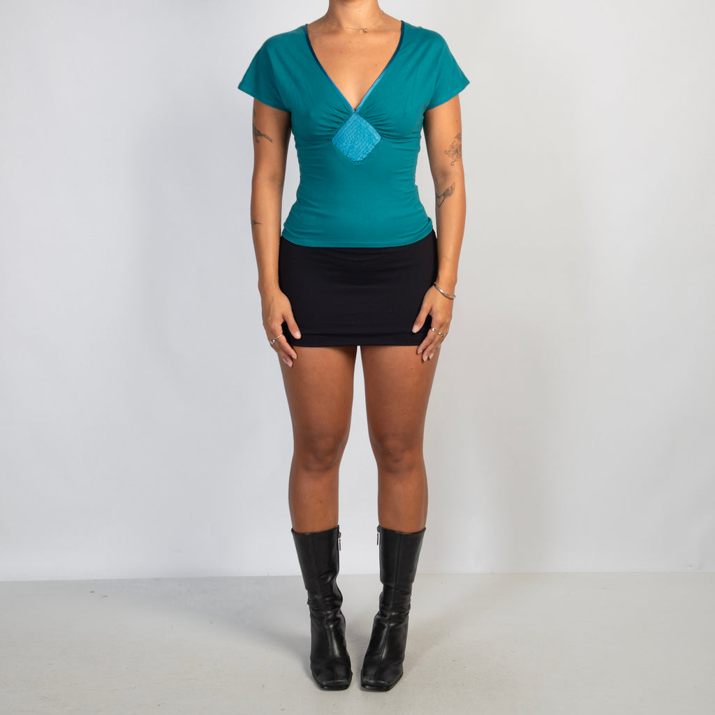 TURQOUISE STRETCH TOP