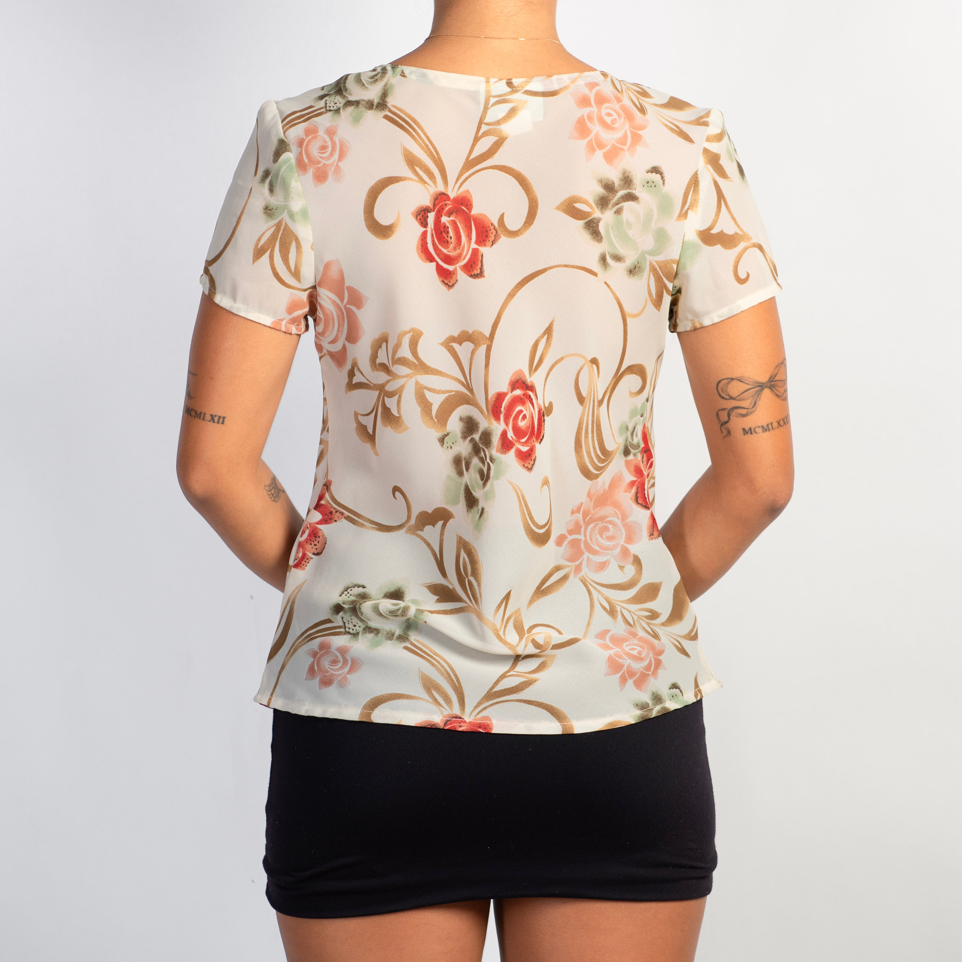 SHEER FLORAL BLOUSE