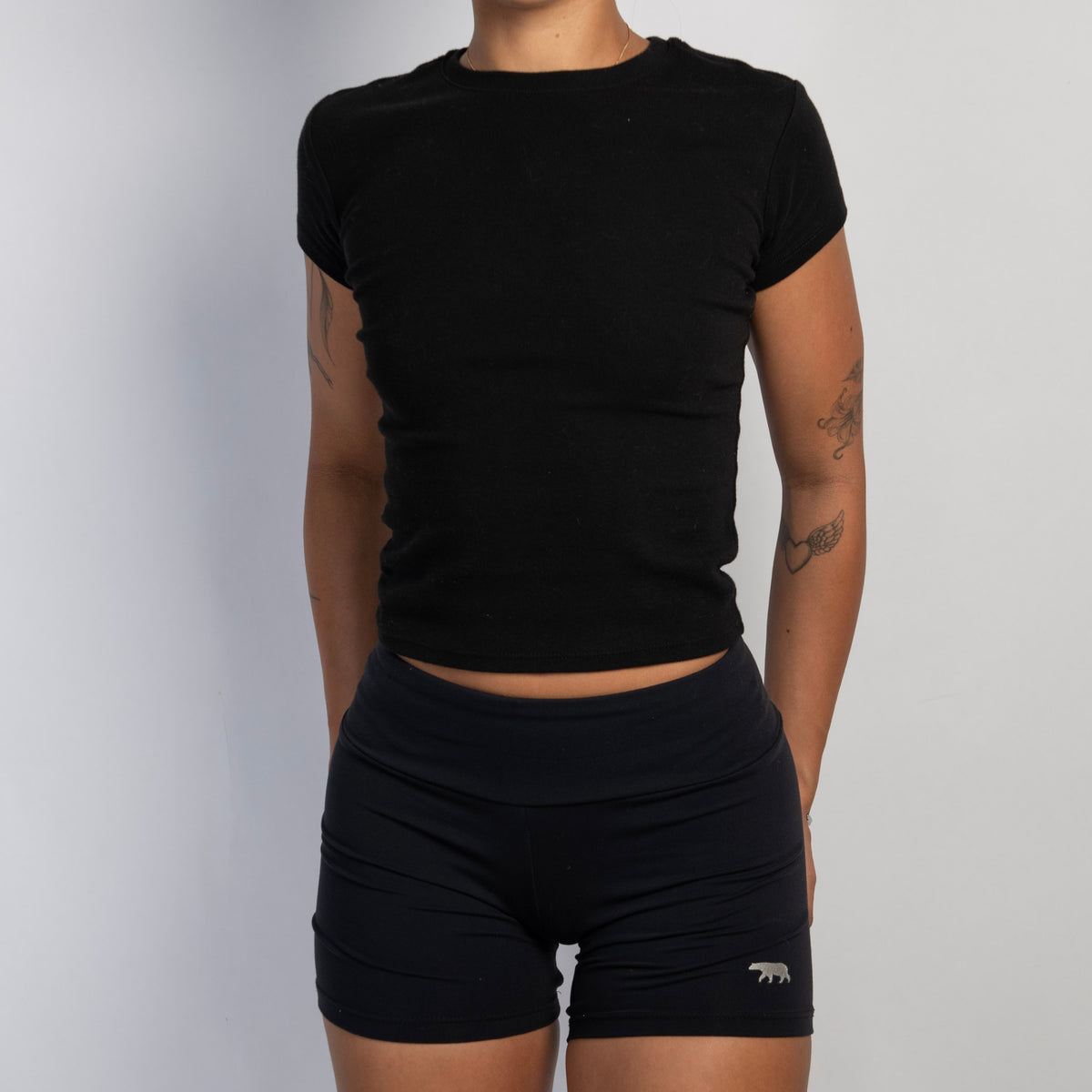 BLACK BIKE SHORTS
