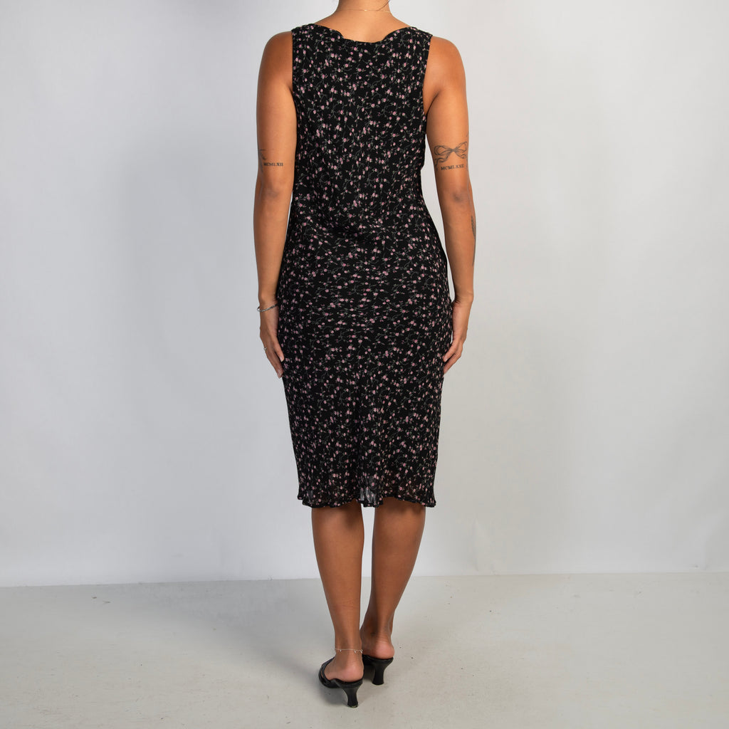 MICRO FLORAL MIDI DRESS