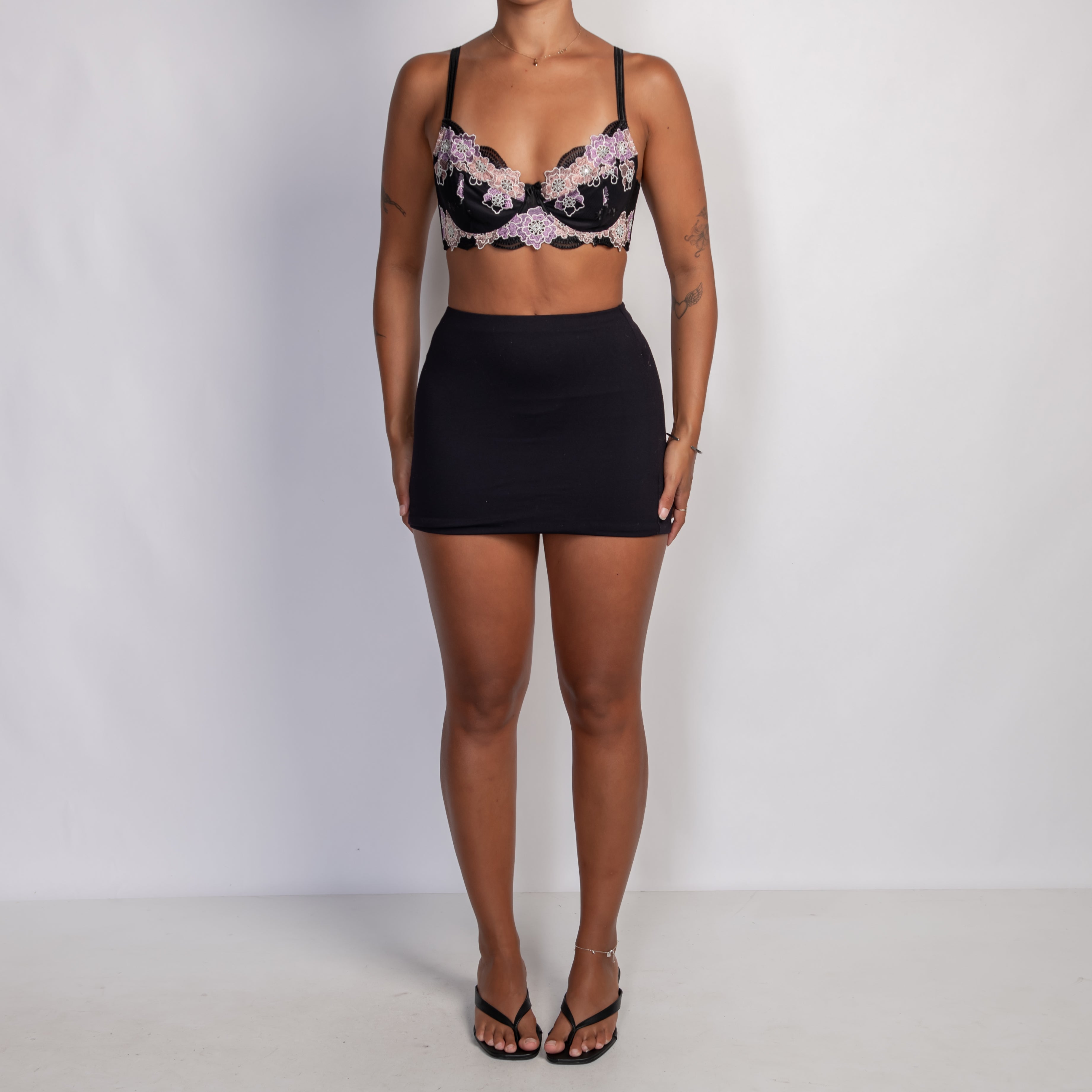 BLACK LACE SOFT CUP BRA