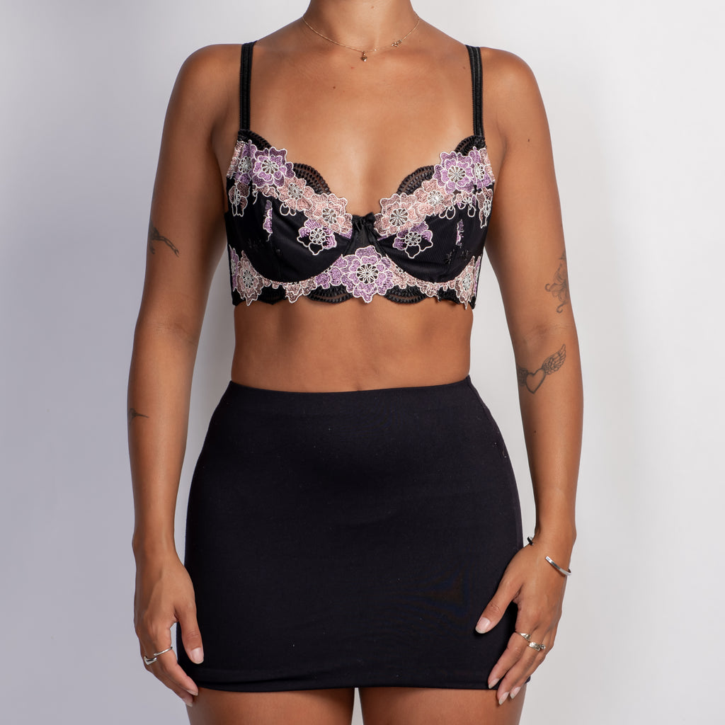 BLACK LACE SOFT CUP BRA