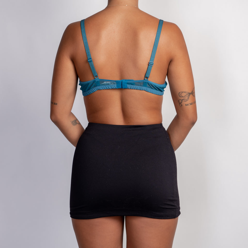 TEAL MESH SOFT CUP BRA