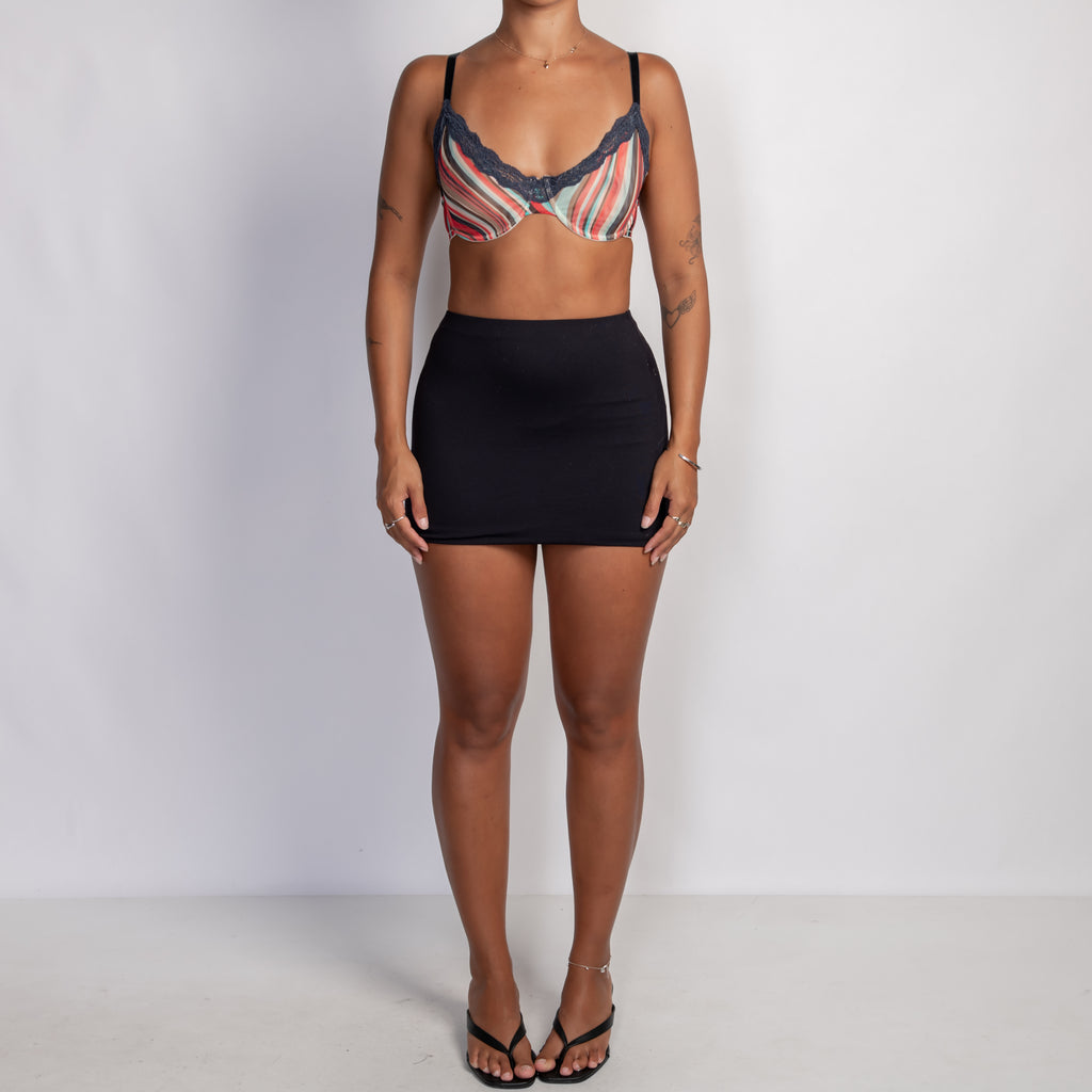 STRIPE MESH SOFT CUP BRA