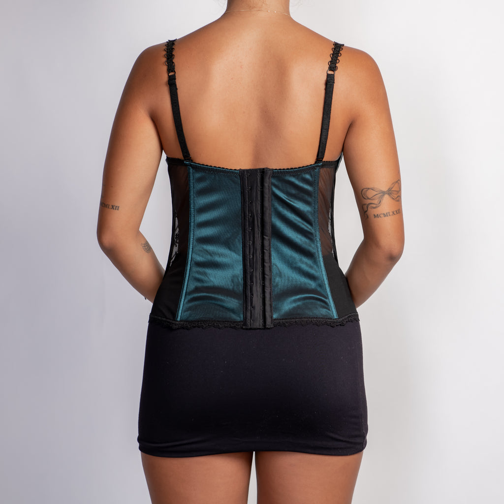 TEAL PANEL BUSTIER