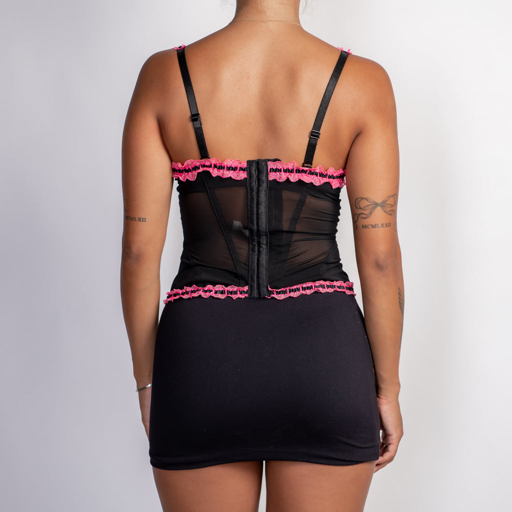 BLACK & PINK BUSTIER
