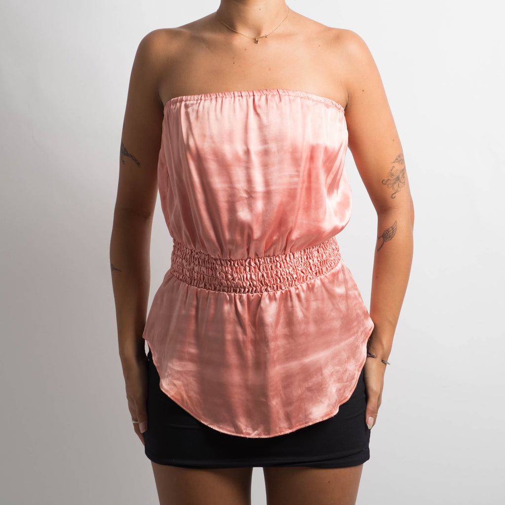 PEACH STRAPLESS TOP