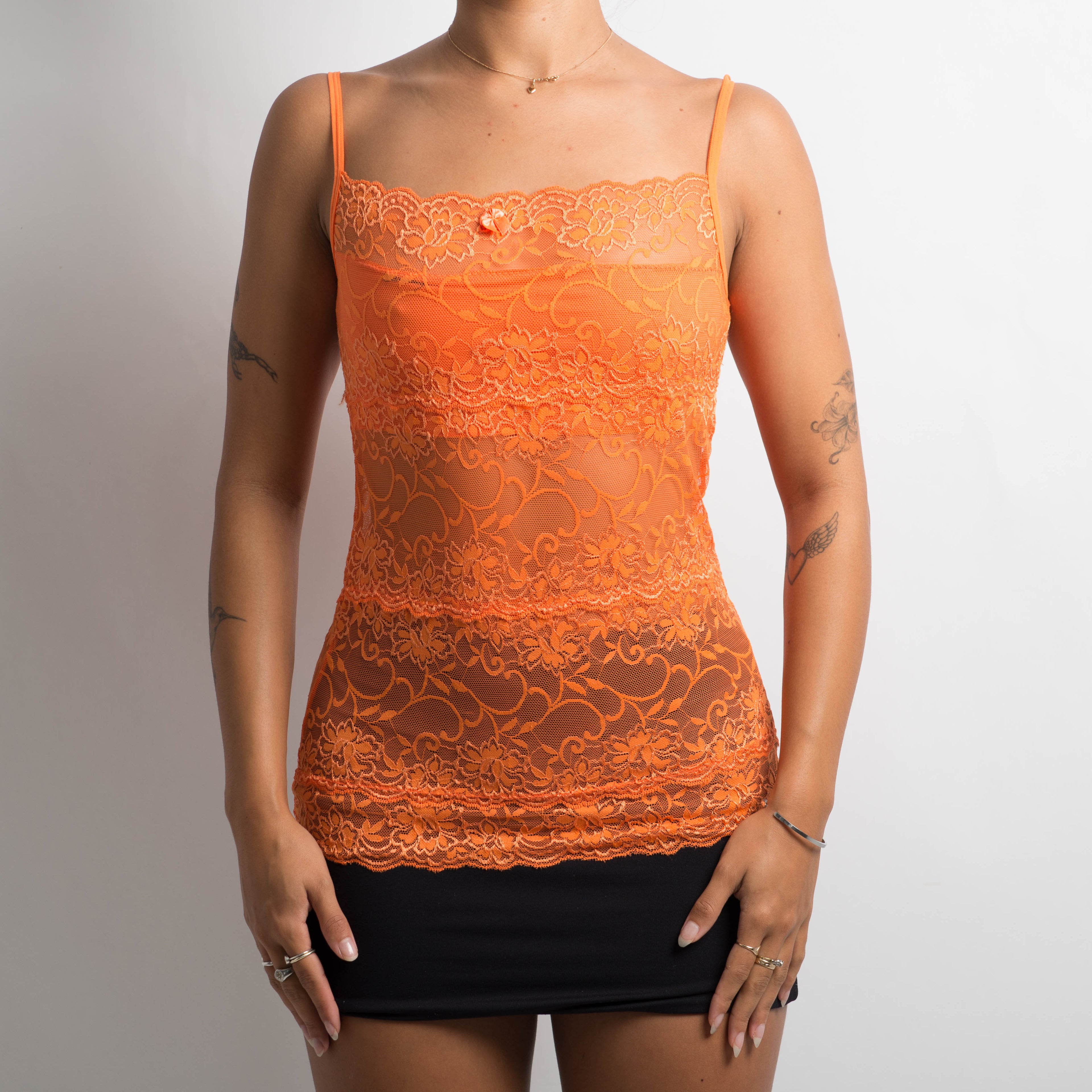 ORANGE LACE CAMISOLE