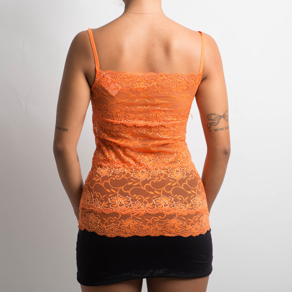 ORANGE LACE CAMISOLE