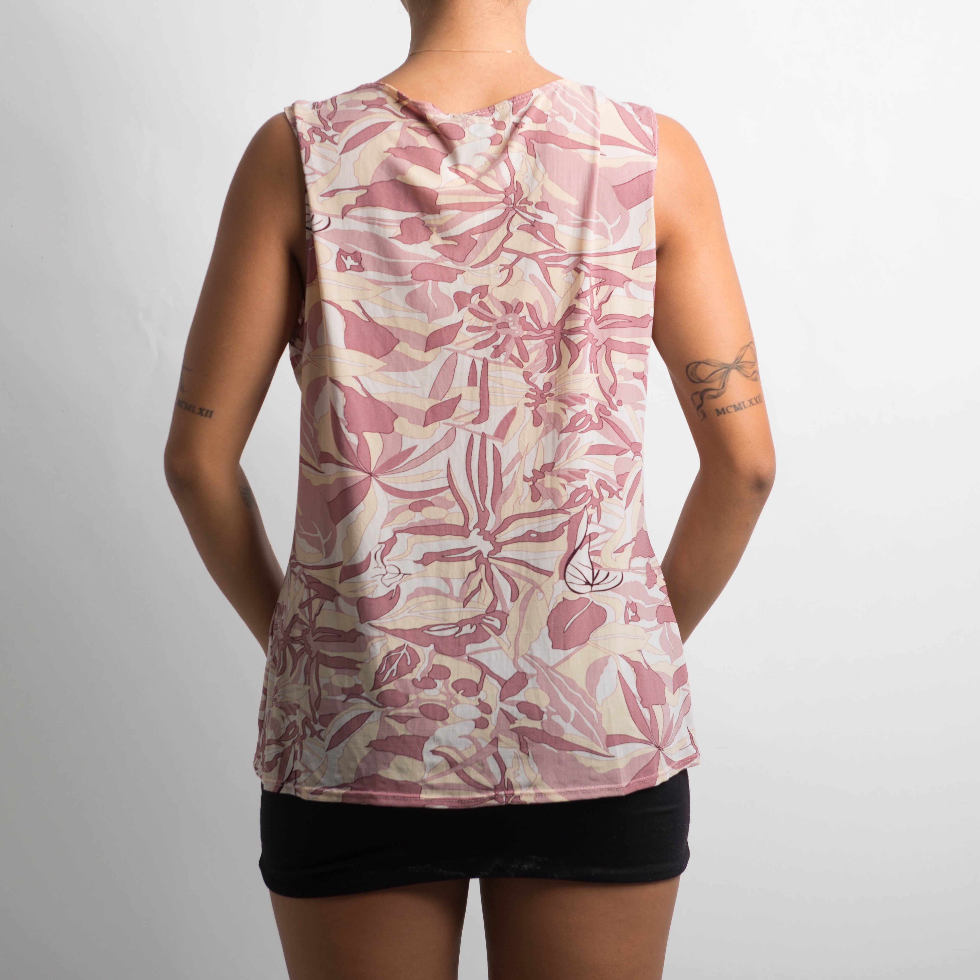 PINK MESH SLEEVELESS TOP