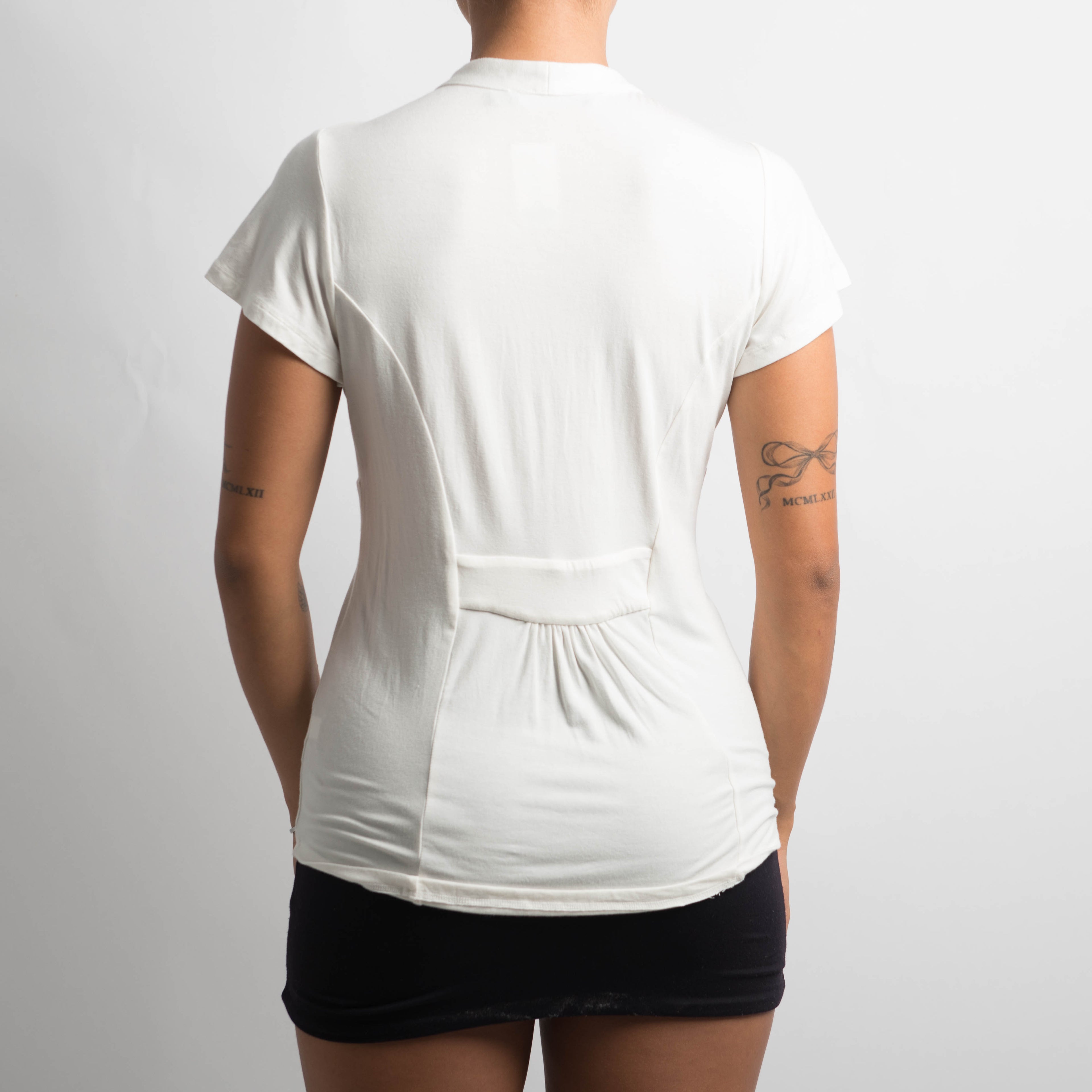 WHITE SHORT SLEEVE BLOUSE