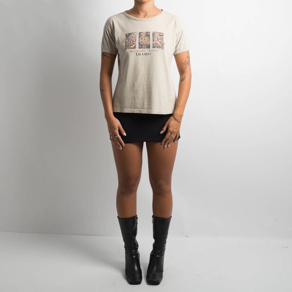 BEIGE ULURU BABY TEE