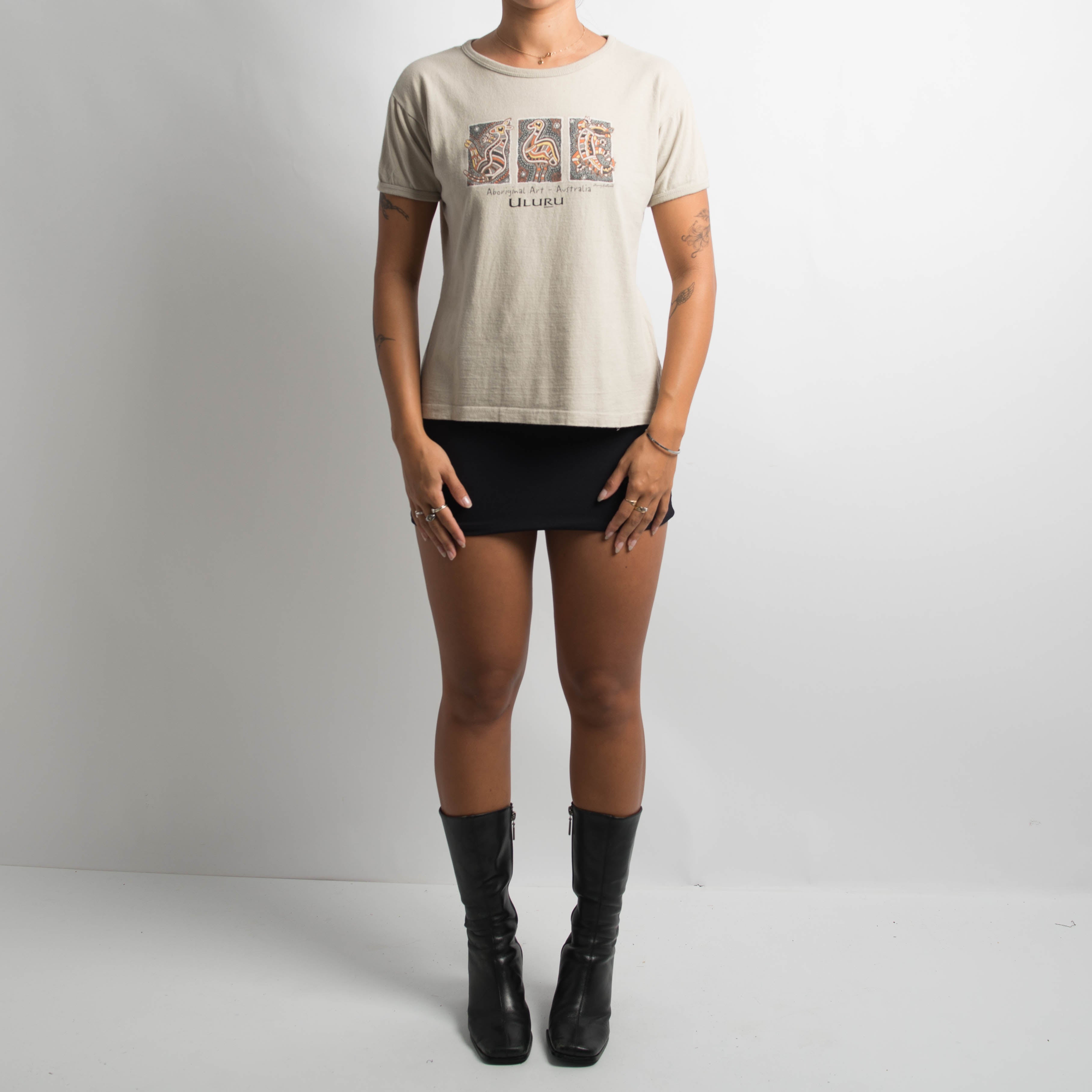 BEIGE ULURU BABY TEE