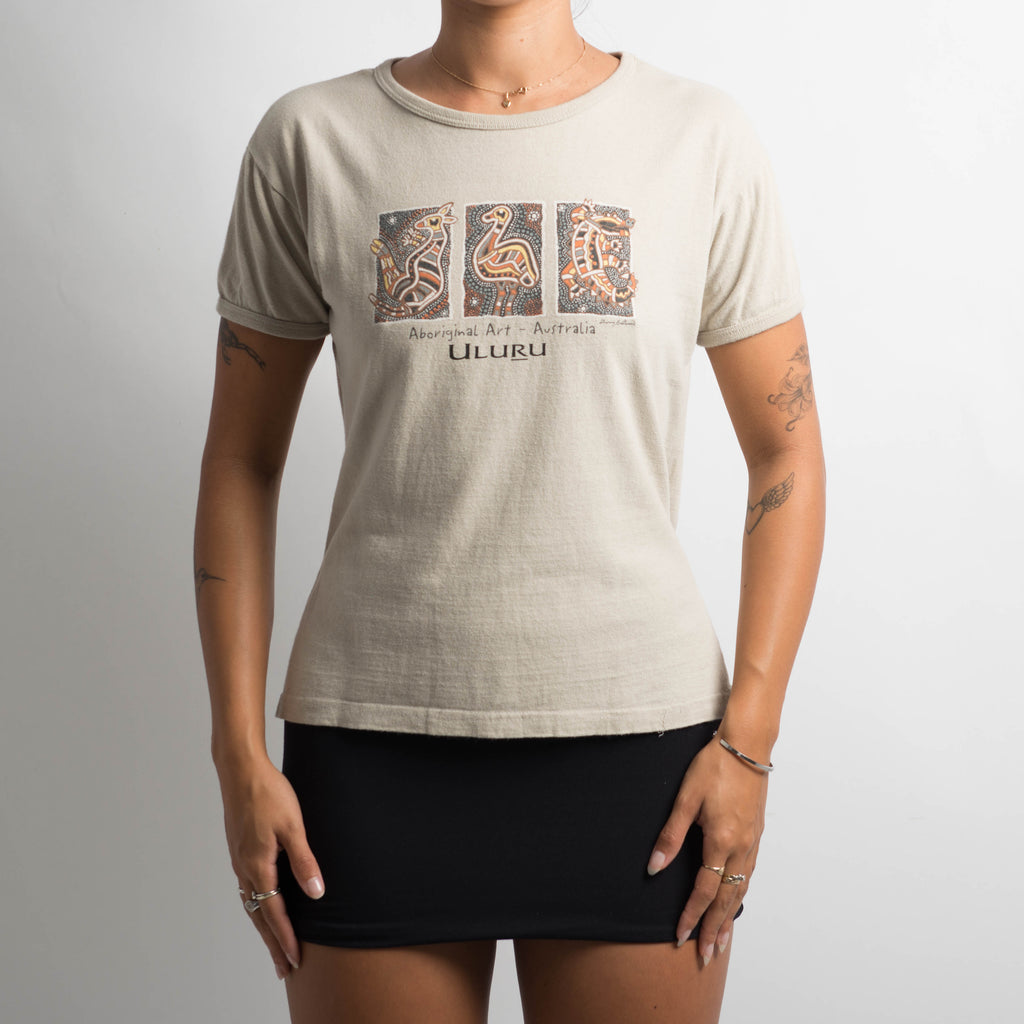BEIGE ULURU BABY TEE