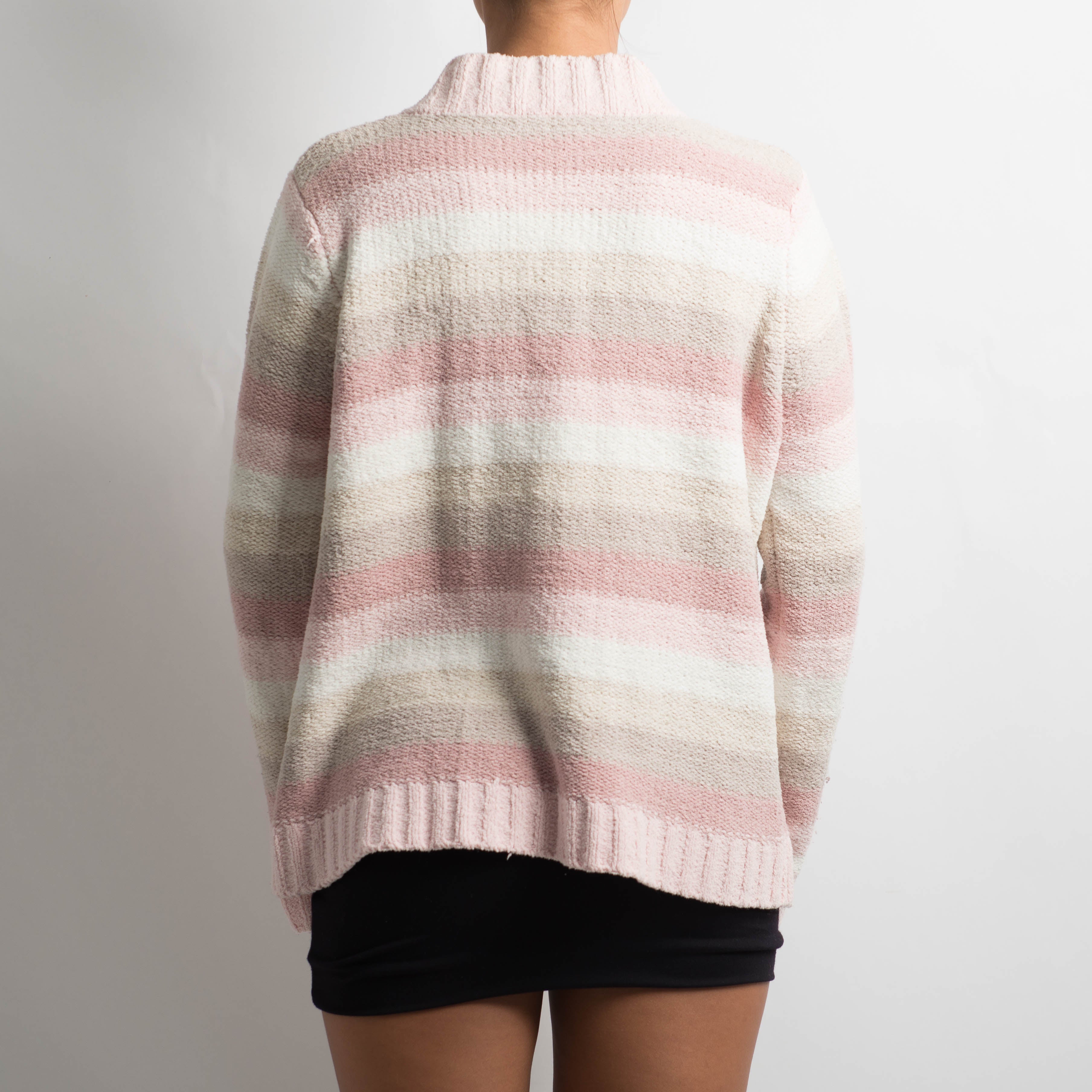 STRIPE CHENILLE CARDIGAN