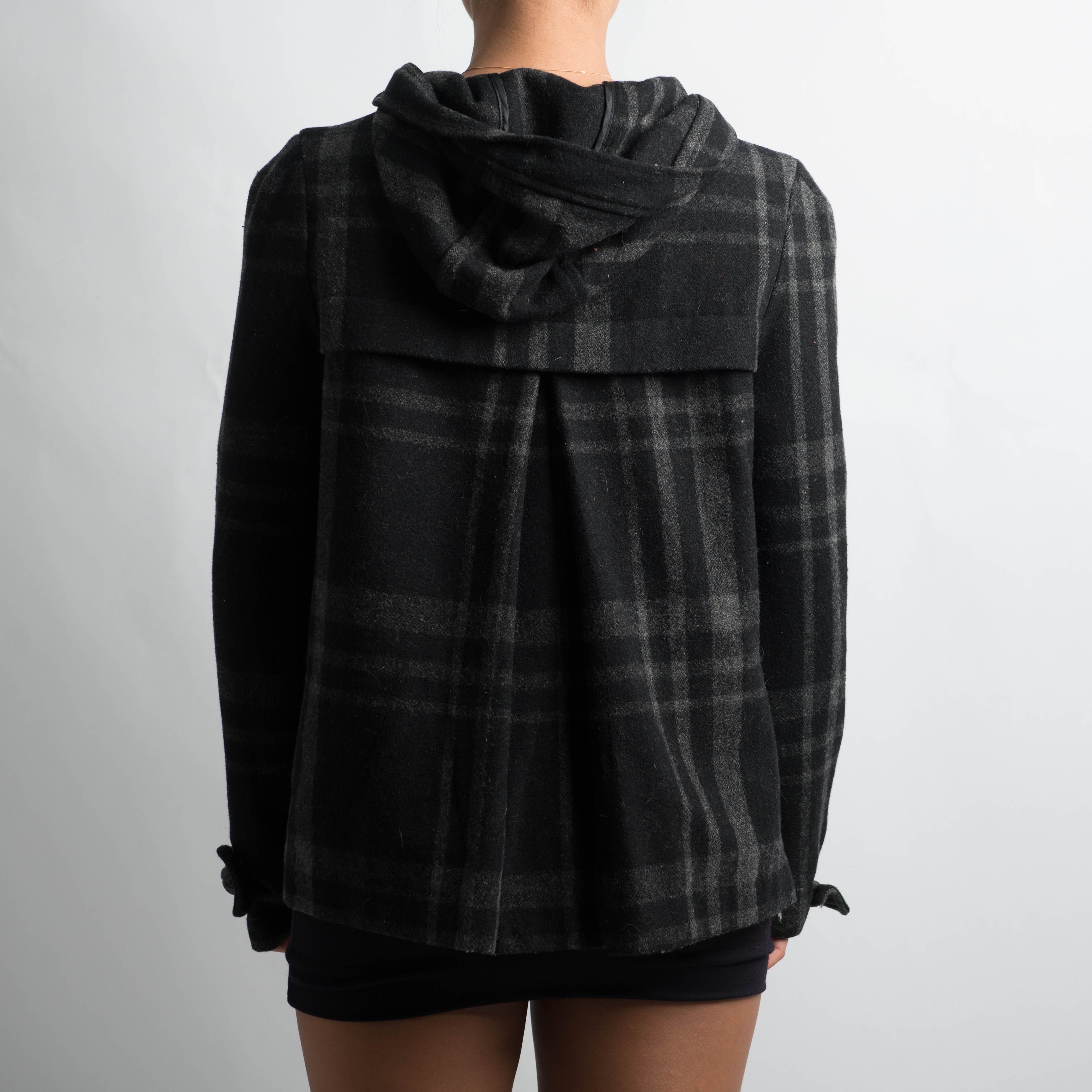 WOOL PLAID COAT