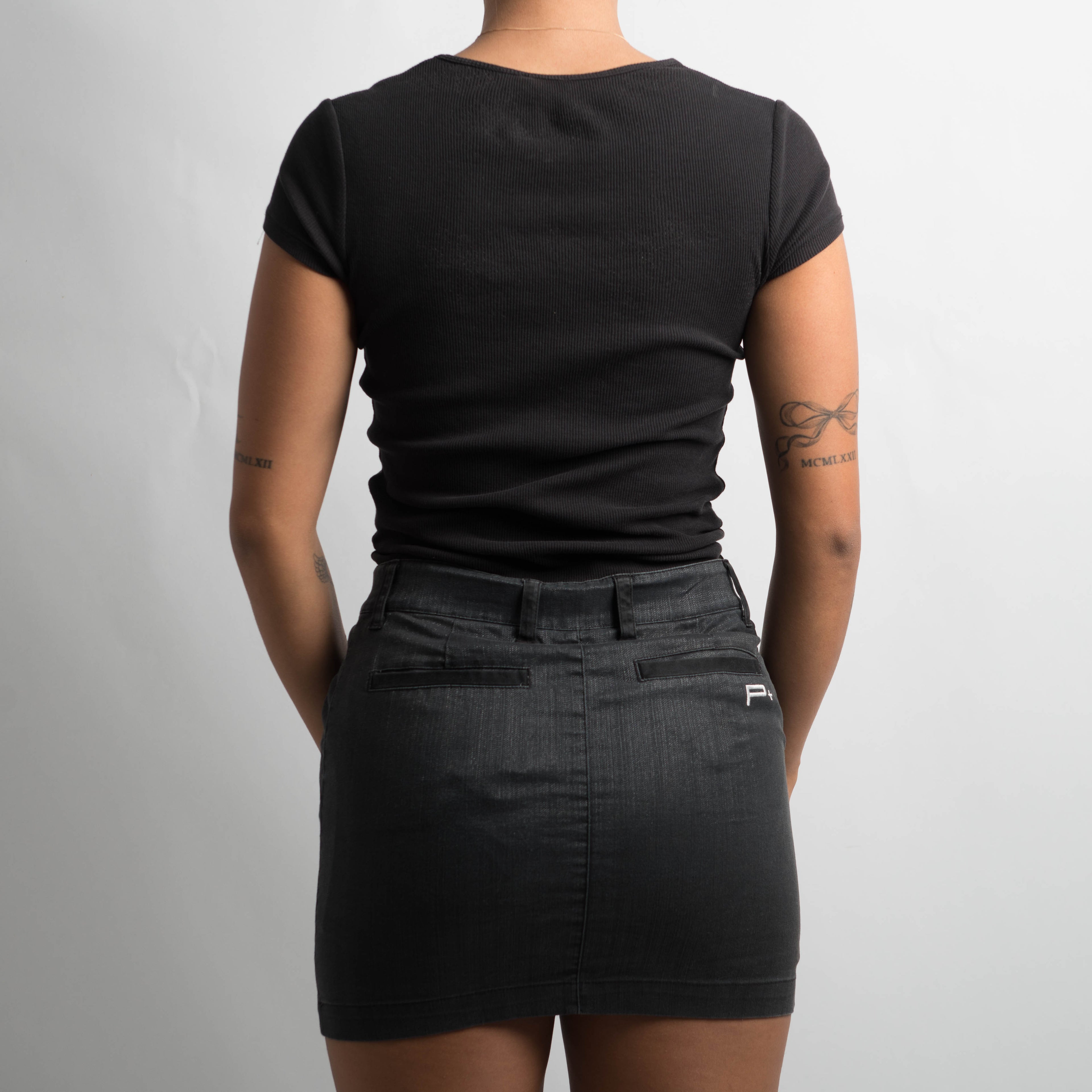 CHARCOAL MINI SKORT