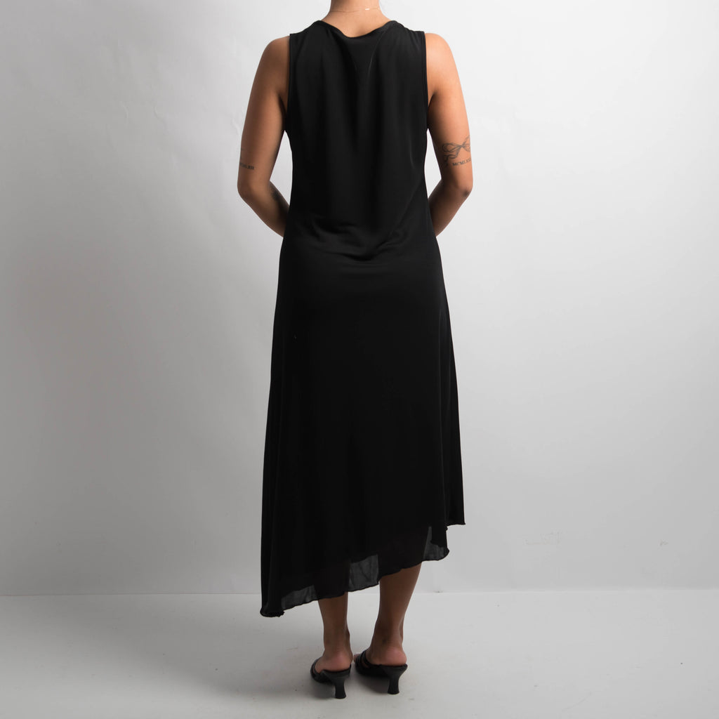 BLACK ASYMMETRIC DRESS