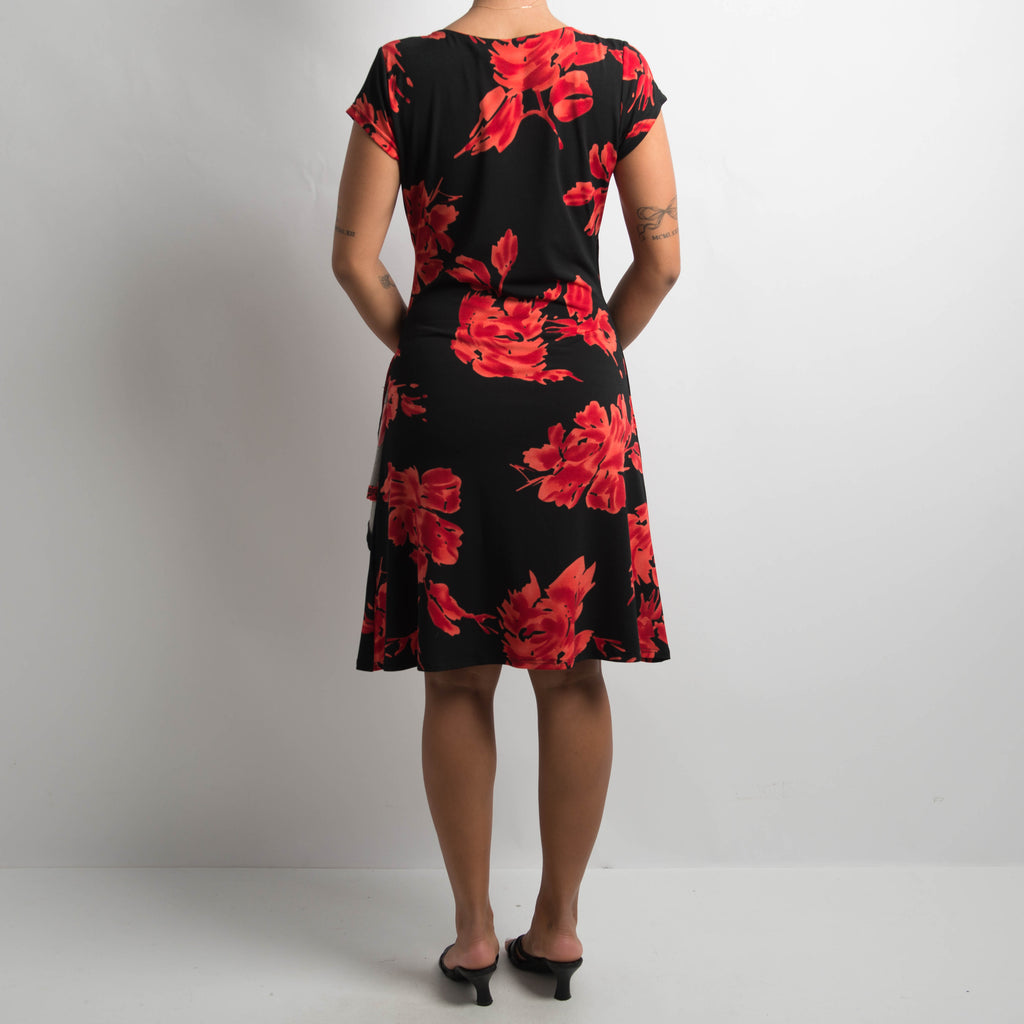 RED FLORAL DRESS