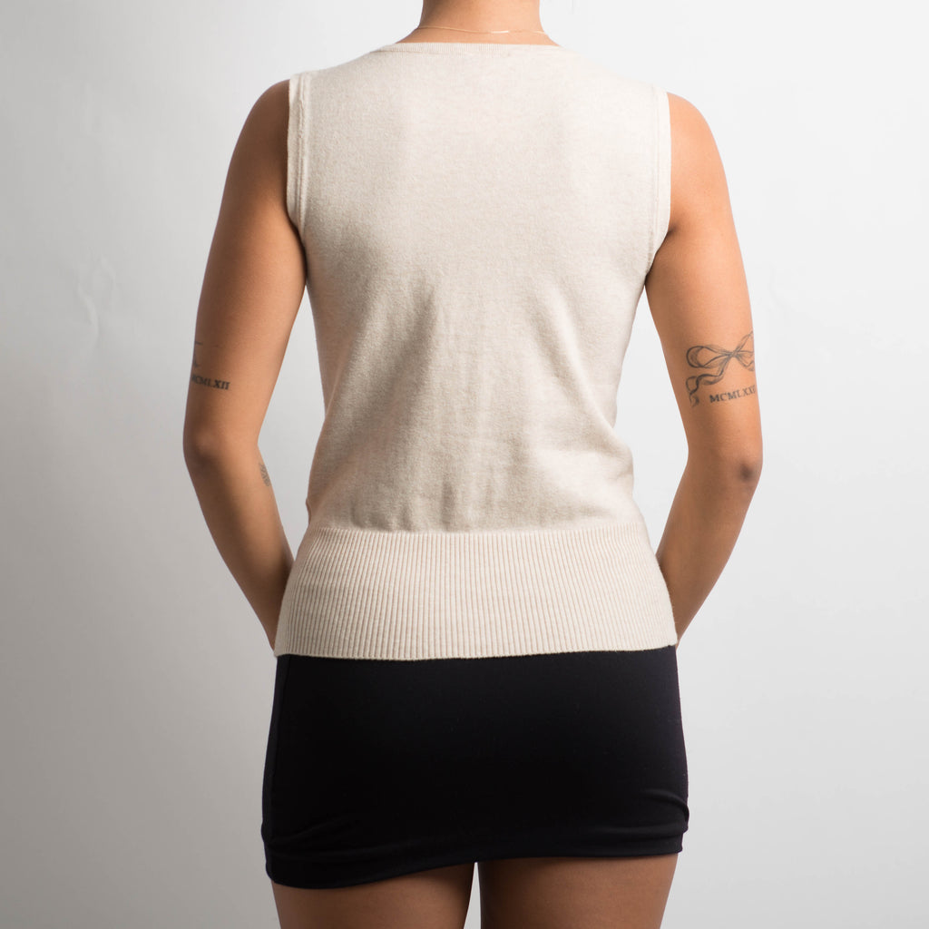 BEIGE KNIT VEST