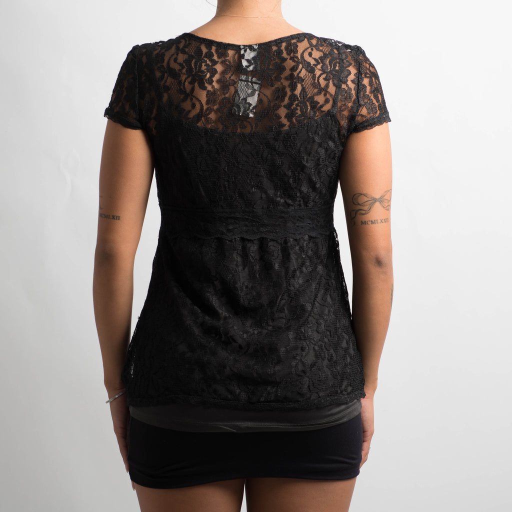 BLACK LACE BLOUSE