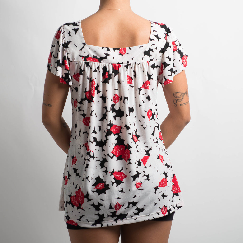 FLORAL BABYDOLL TOP