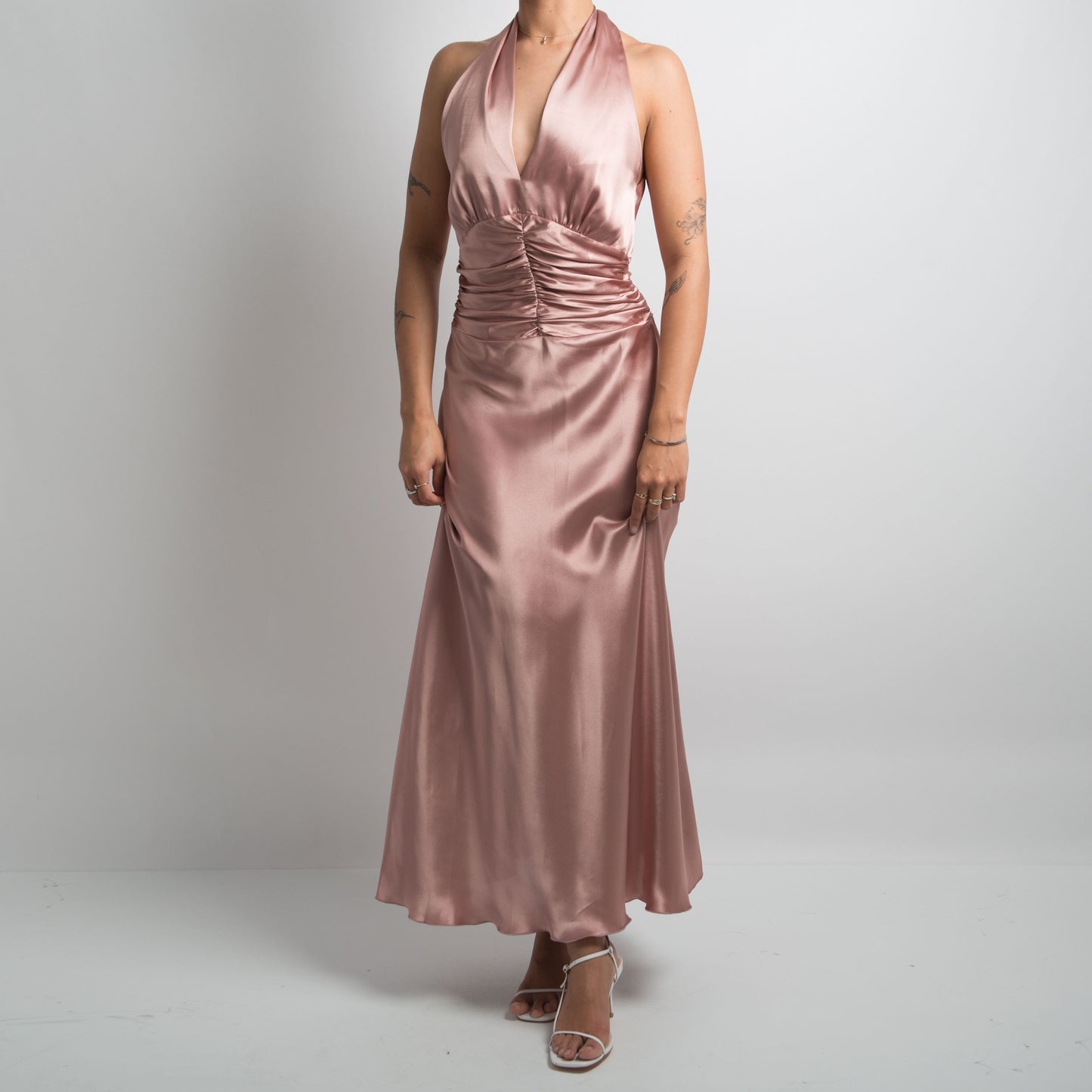 ROBE EN SATIN ROSE BLUSH