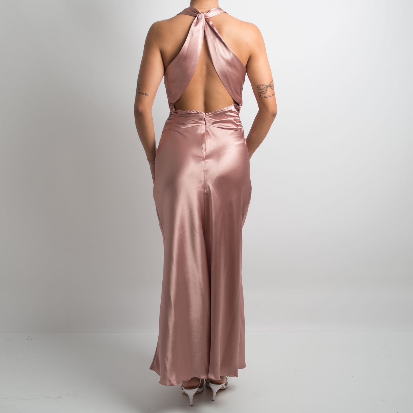 ROBE EN SATIN ROSE BLUSH